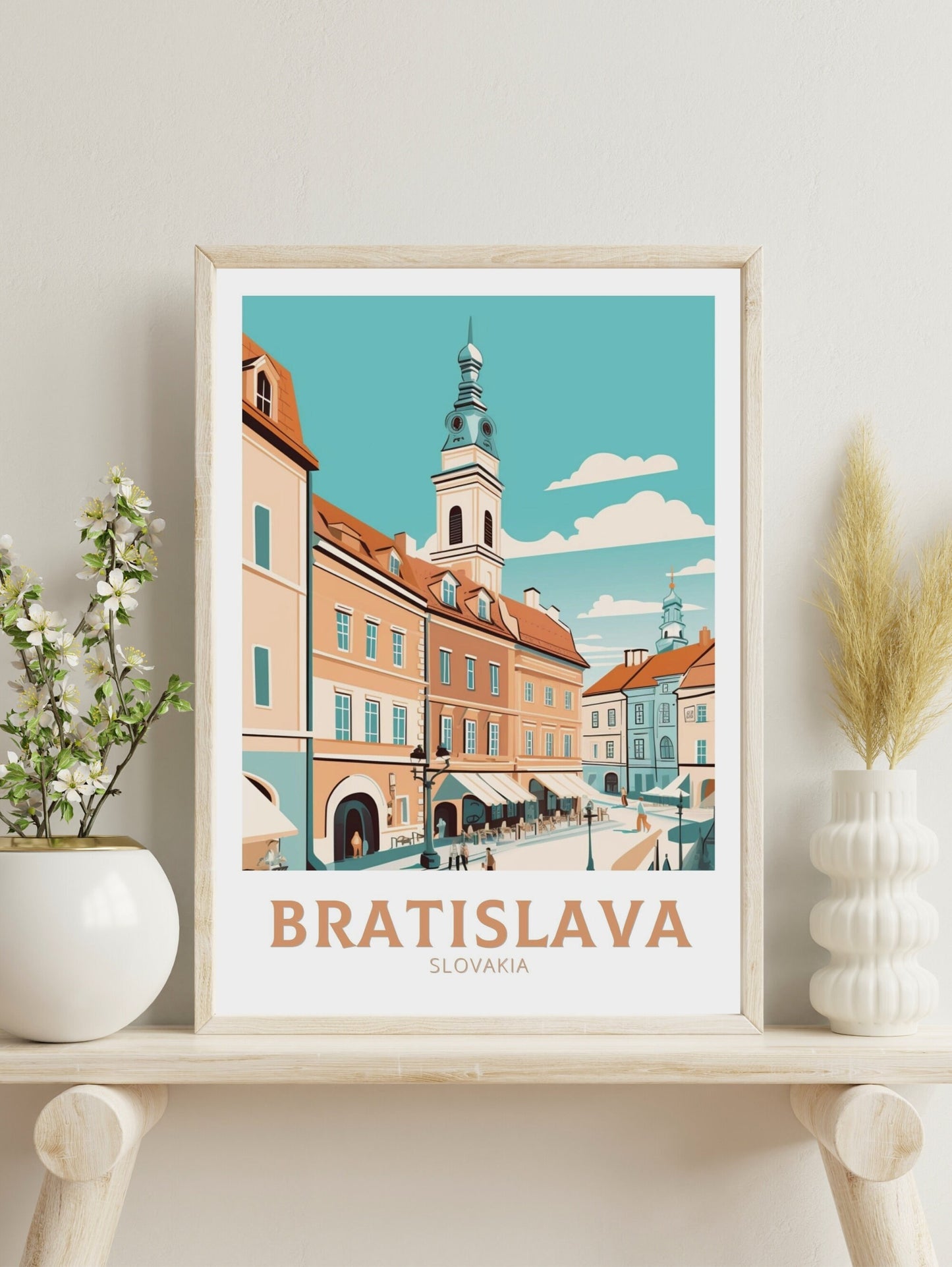 Bratislava Travel Print | Bratislava Poster | Bratislava Design | Bratislava Wall Art | Slovakia Illustration | Slovakia Poster | ID 144