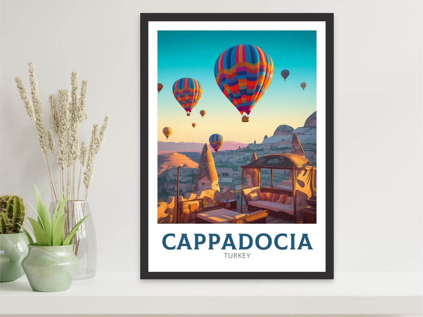 Cappadocia Travel Print | Cappadocia Poster | Cappadocia Design | Turkey Wall Art | Cappadocia Illustration | Turkey Travel Poster | ID 148