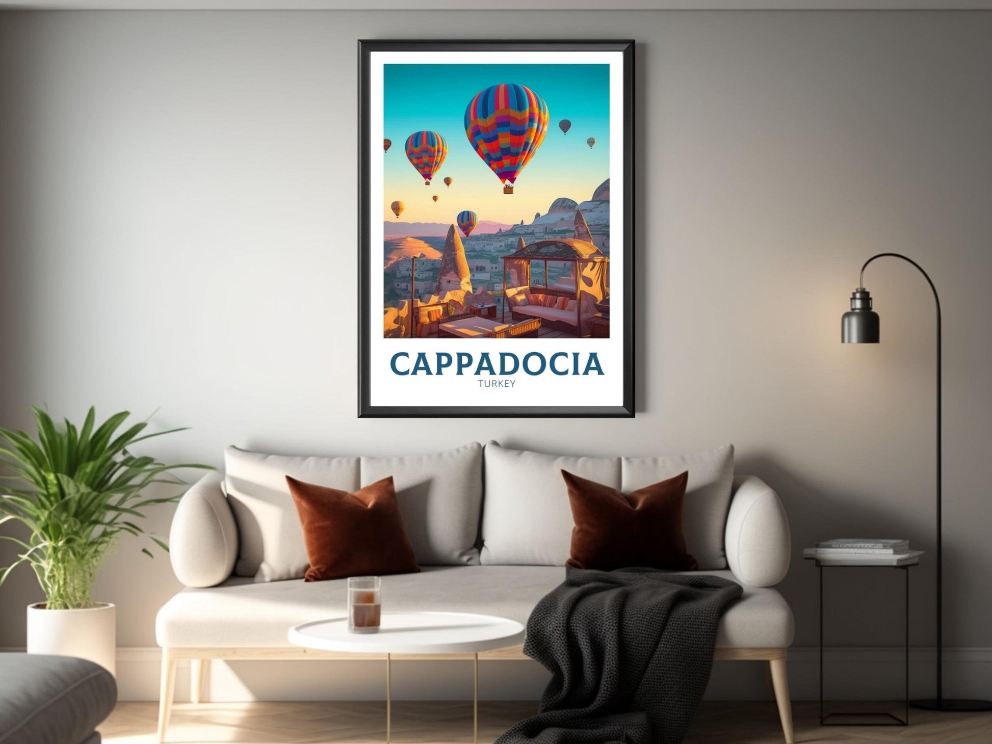 Cappadocia Travel Print | Cappadocia Poster | Cappadocia Design | Turkey Wall Art | Cappadocia Illustration | Turkey Travel Poster | ID 148