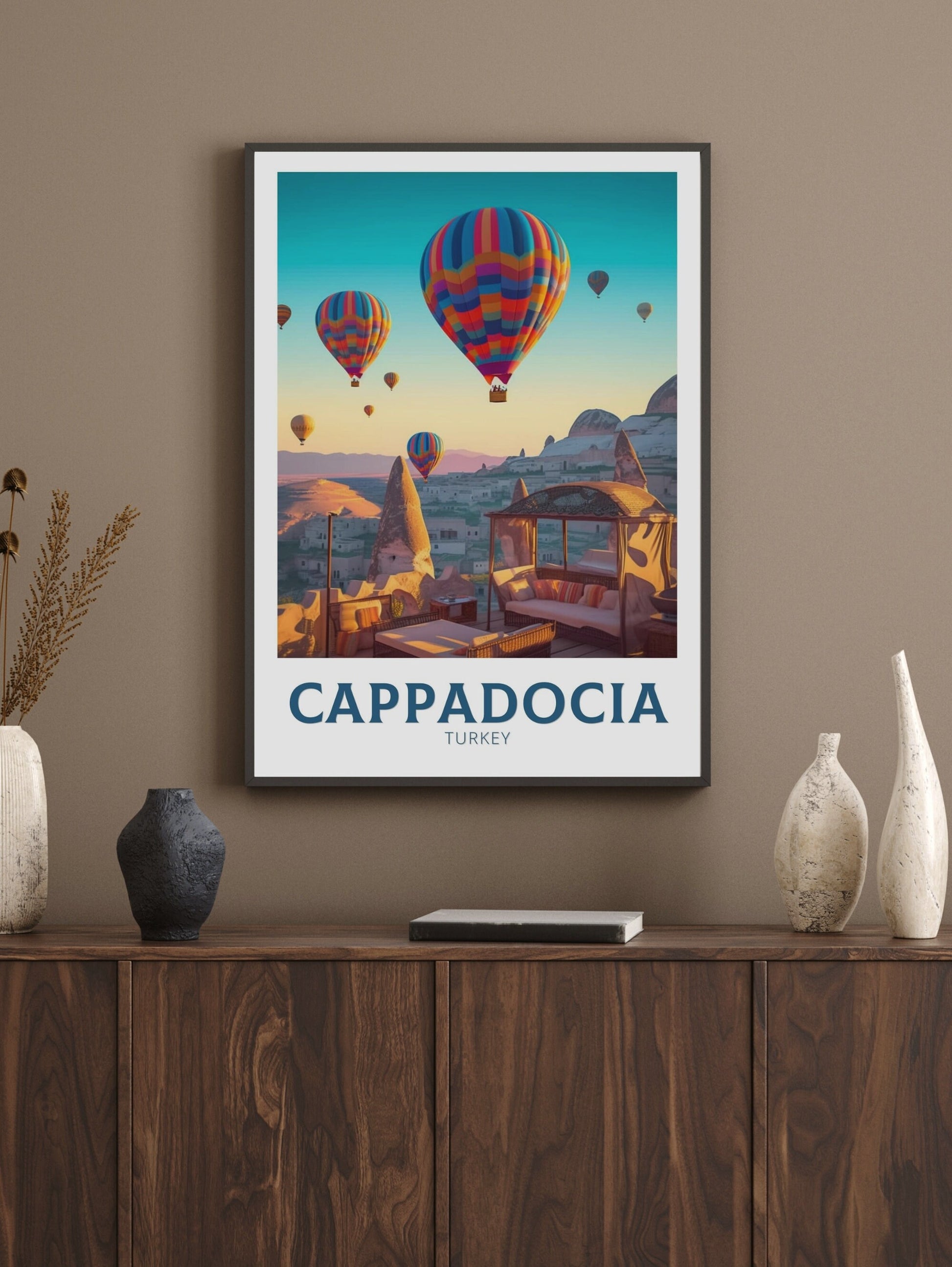 Cappadocia Travel Print | Cappadocia Poster | Cappadocia Design | Turkey Wall Art | Cappadocia Illustration | Turkey Travel Poster | ID 148