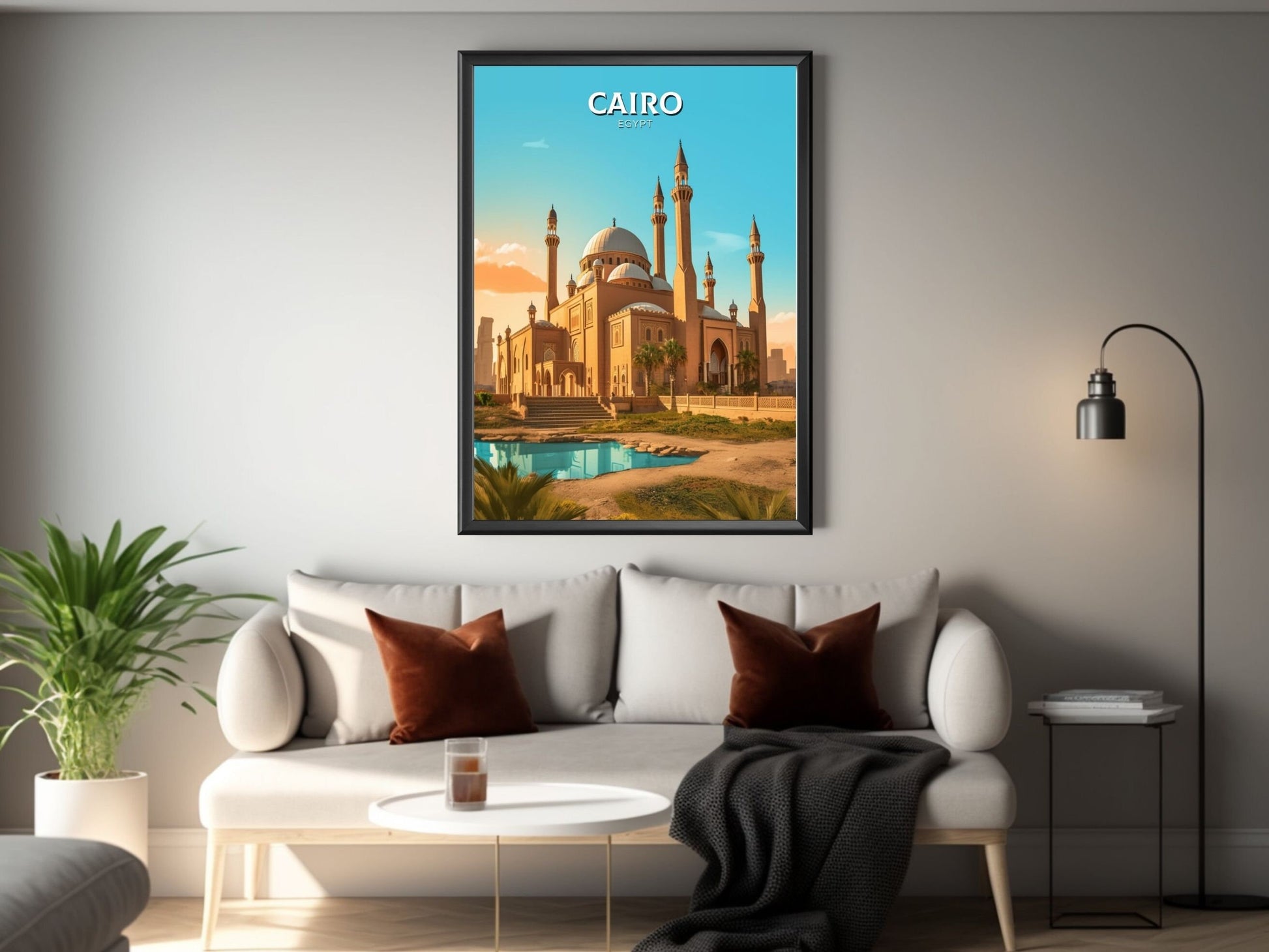 Cairo Travel Print | Cairo Illustration | Cairo Wall Art | Africa Print | Egypt Decor | Cairo Poster | Culture Art | Mosque Print ID 150