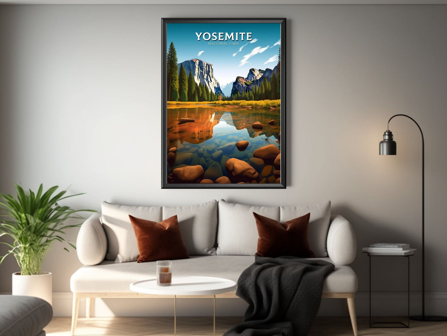 Yosemite National Park Travel Print | Yosemite National Park Illustration | Yosemite Park Wall Art | California Travel Print | ID 257