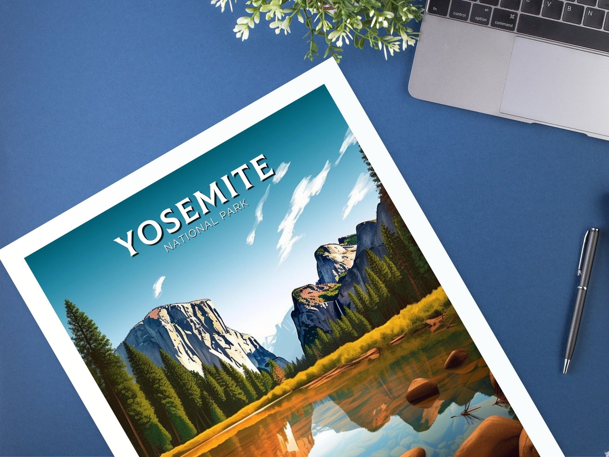 Yosemite National Park Travel Print | Yosemite National Park Illustration | Yosemite Park Wall Art | California Travel Print | ID 257