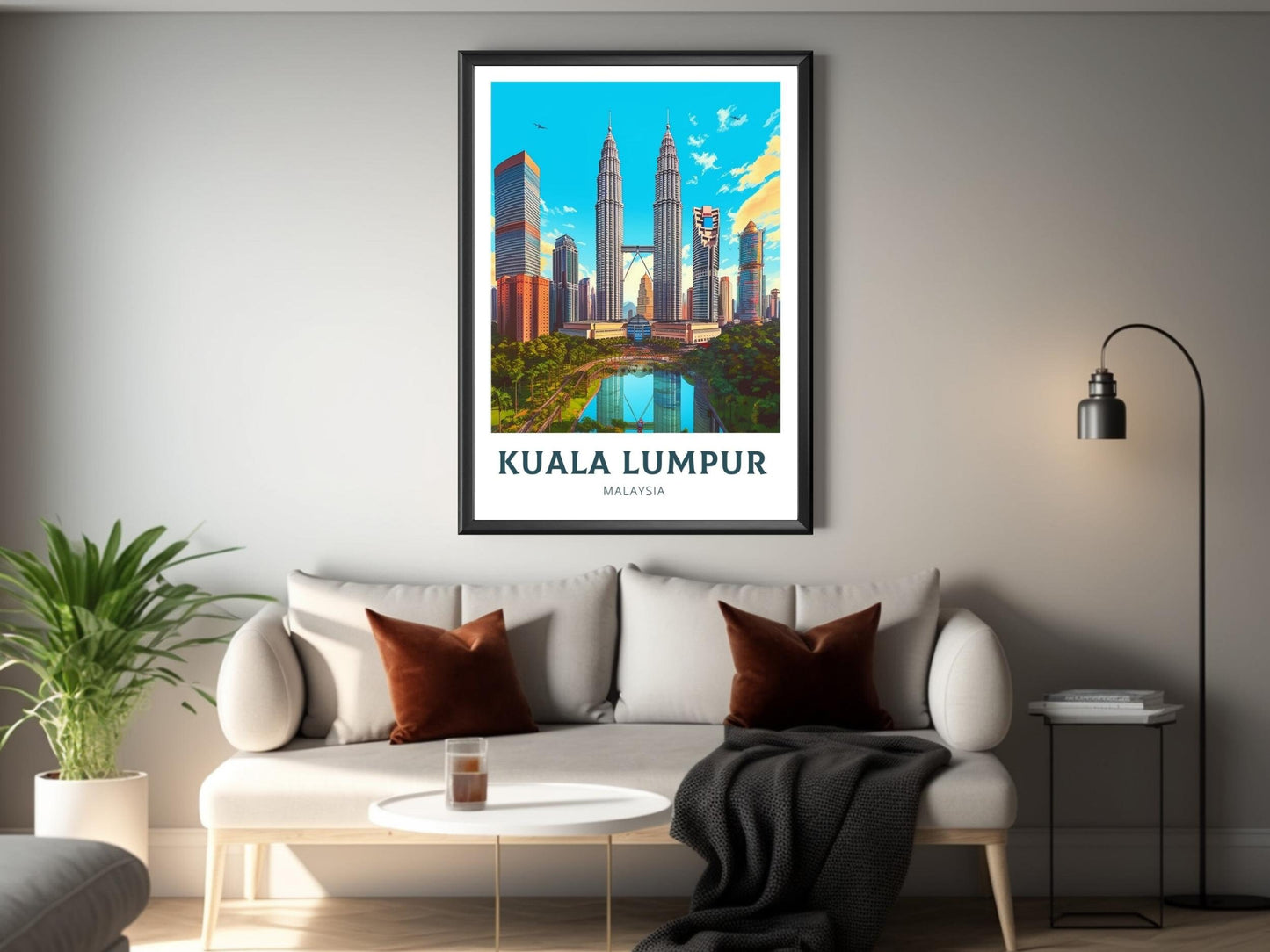 Kuala Lumpur Travel Print | Kuala Lumpur Illustration | Malaysia Print | Kuala Lumpur Travel Poster | Kuala Lumpur Wall Art | ID 260