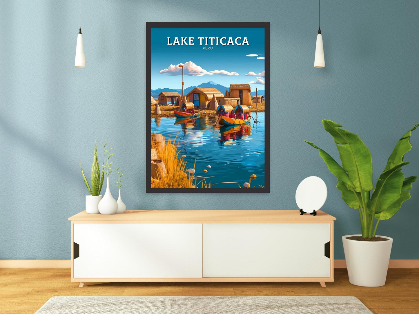 Lake Titicaca Travel Poster | Lake Titicaca Travel Print | Lake Titicaca Design | Lake Titicaca Wall Art | Lake Titicaca Painting | ID 261