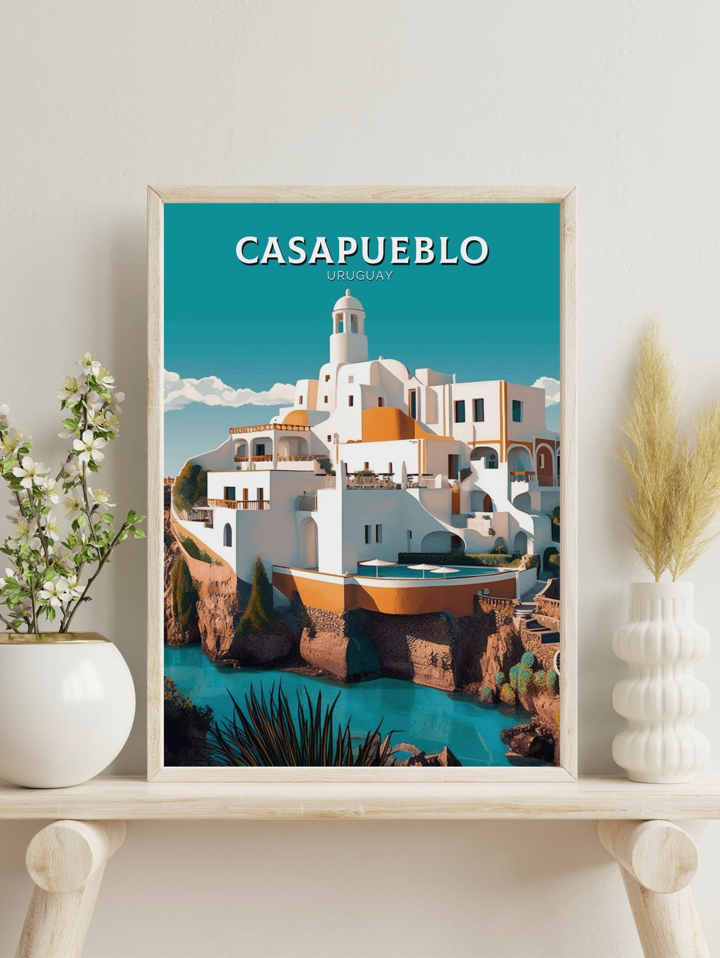 Casapueblo Travel Print | Casapueblo Travel Poster | Casapueblo Design | Casapueblo Wall Art | Casapueblo Painting | Casapueblo Art ID 263