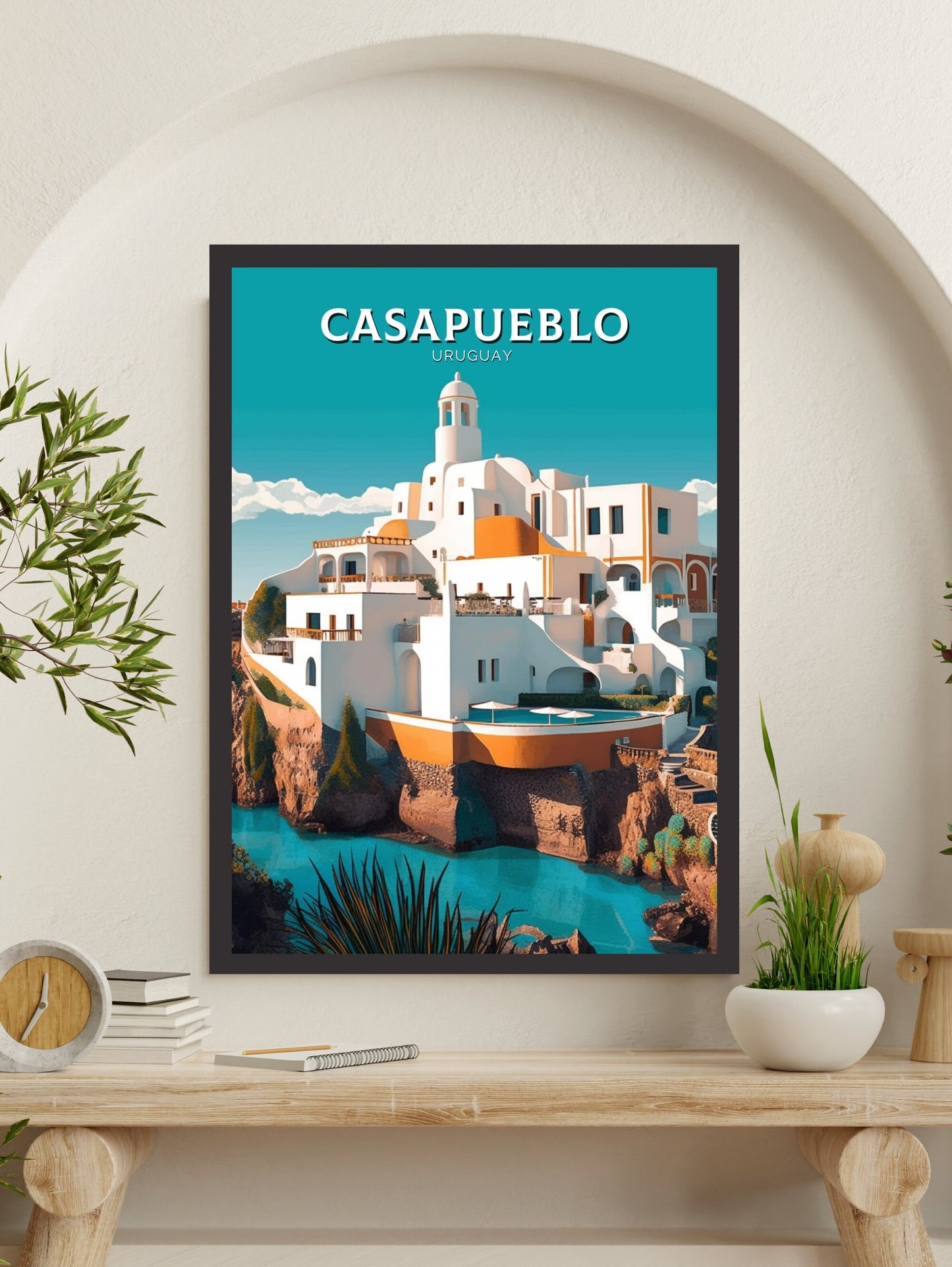 Casapueblo Travel Print | Casapueblo Travel Poster | Casapueblo Design | Casapueblo Wall Art | Casapueblo Painting | Casapueblo Art ID 263