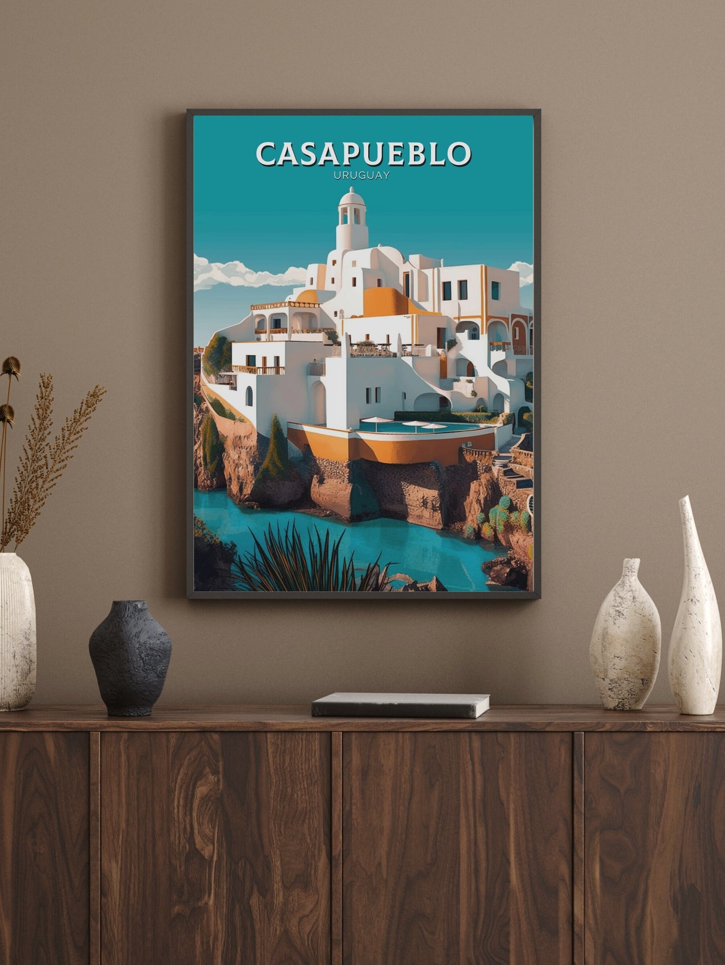 Casapueblo Travel Print | Casapueblo Travel Poster | Casapueblo Design | Casapueblo Wall Art | Casapueblo Painting | Casapueblo Art ID 263