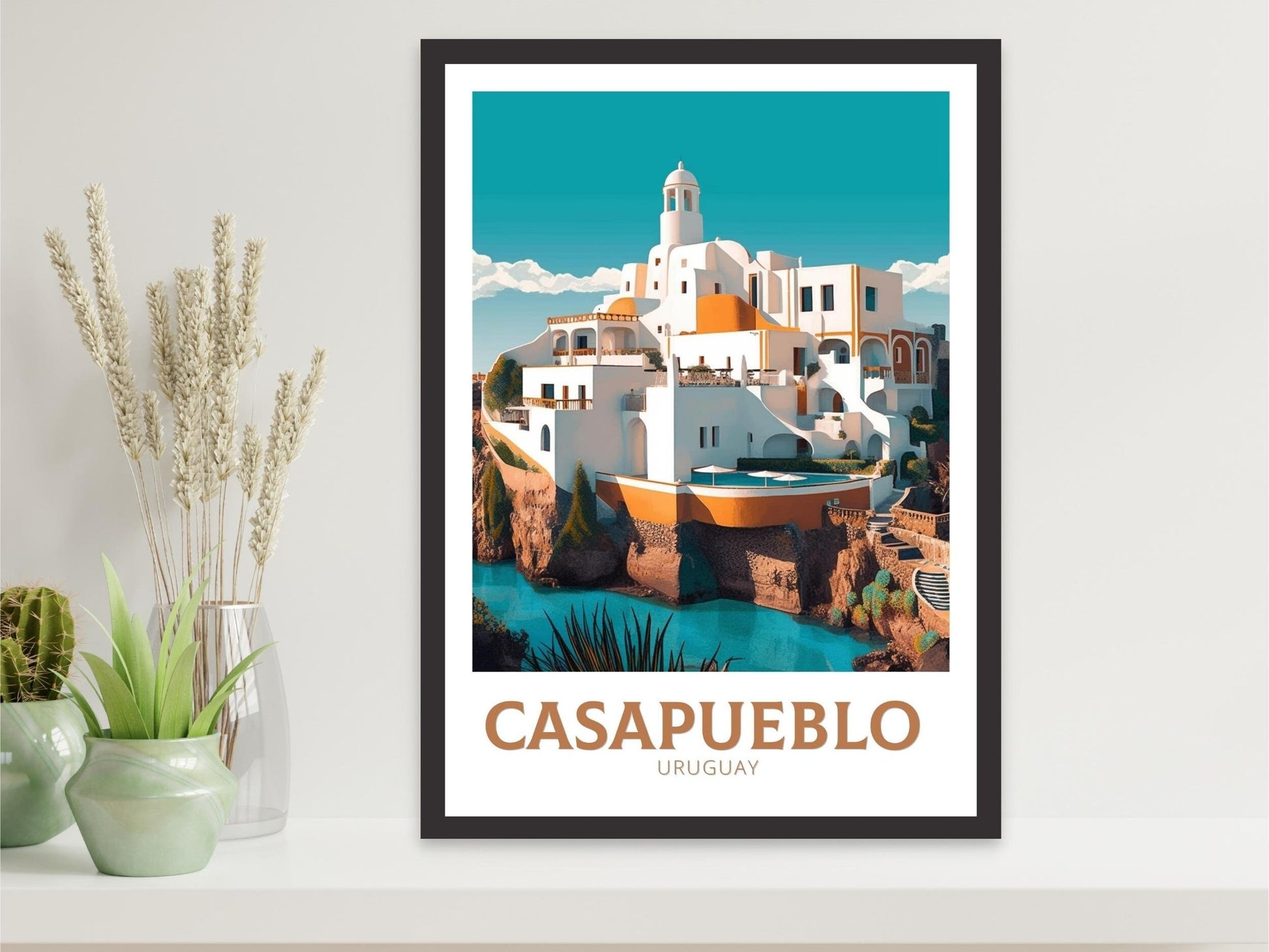 Casapueblo Travel Poster | Casapueblo Travel Print | Casapueblo Design | Casapueblo Wall Art | Casapueblo Painting | Casapueblo Art ID 264