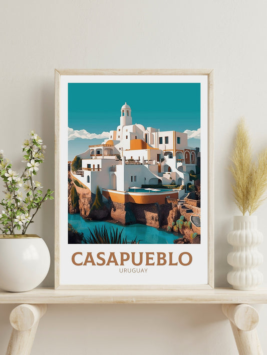Casapueblo Travel Poster | Casapueblo Travel Print | Casapueblo Design | Casapueblo Wall Art | Casapueblo Painting | Casapueblo Art ID 264