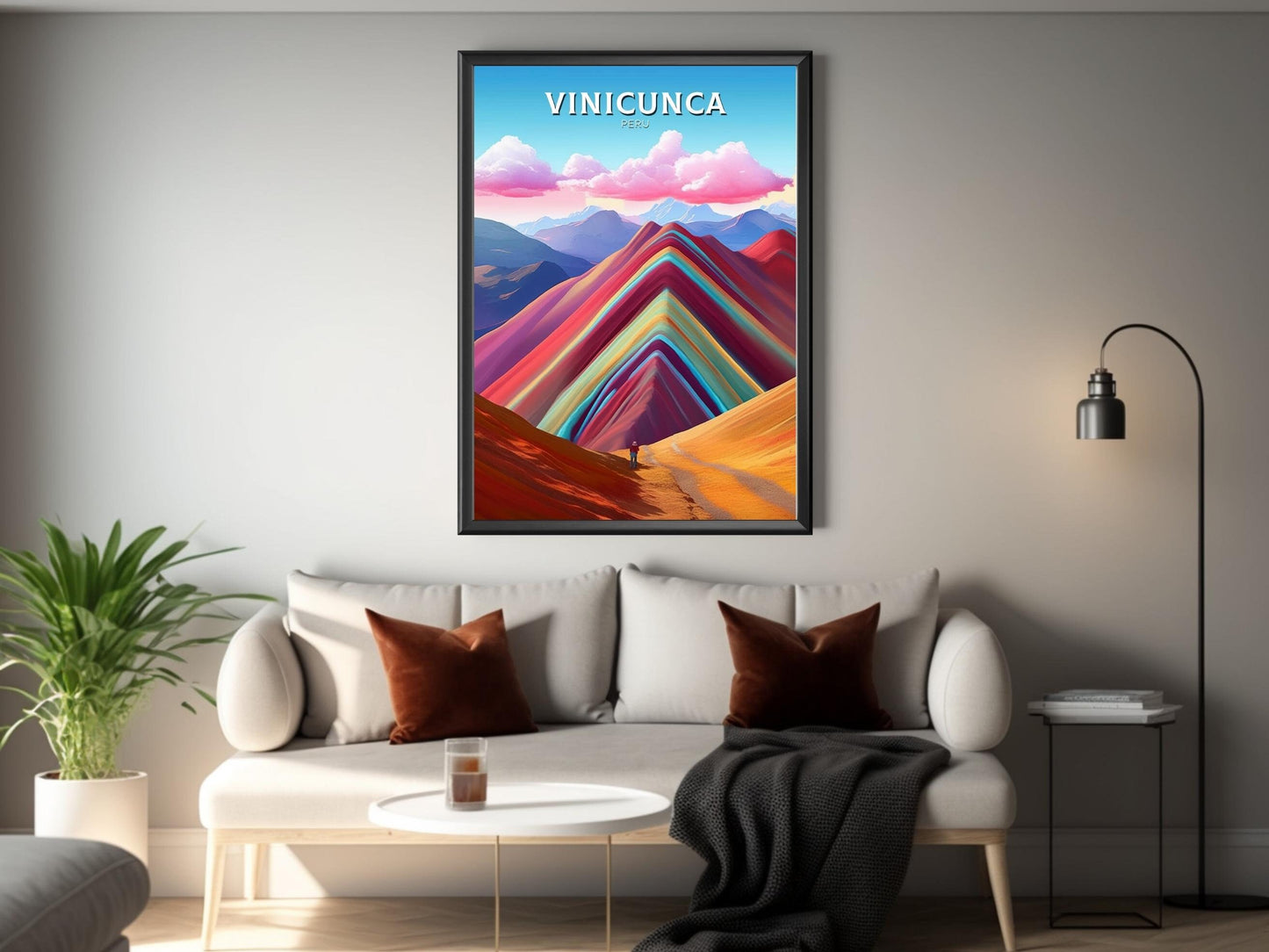 Vinicunca Travel Print | Vinicunca Travel Poster | Vinicunca Peru | Vinicunca Wall Art | Vinicunca Peru Painting | Rainbow Mountain ID 269