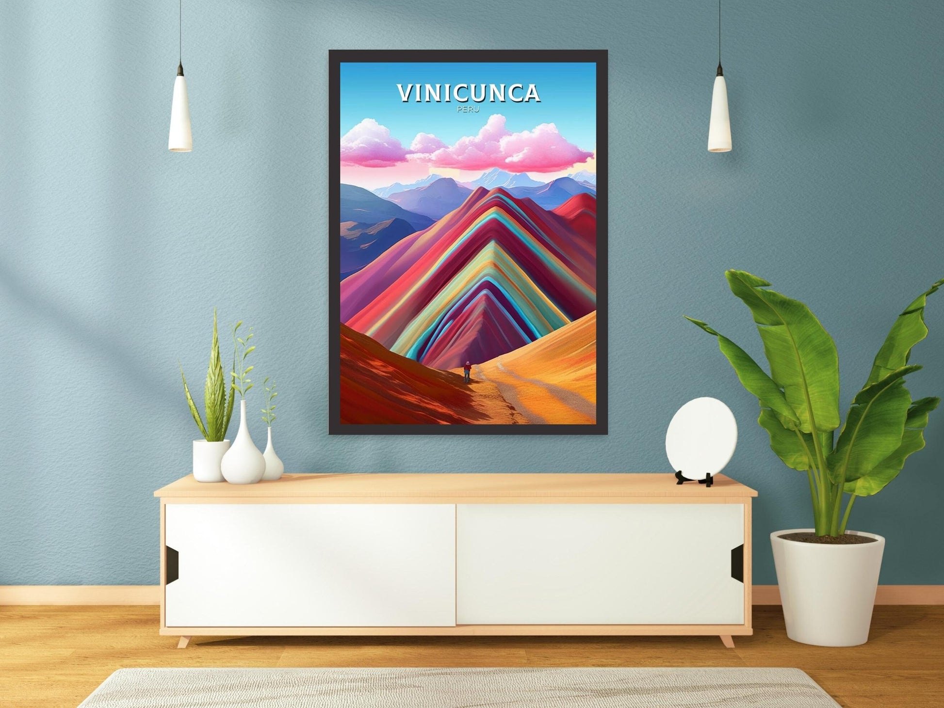 Vinicunca Travel Print | Vinicunca Travel Poster | Vinicunca Peru | Vinicunca Wall Art | Vinicunca Peru Painting | Rainbow Mountain ID 269