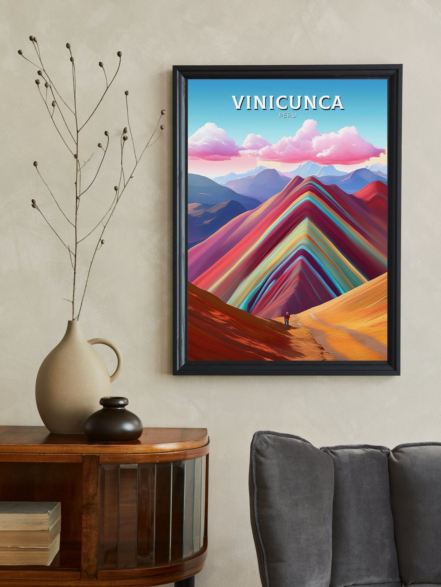 Vinicunca Travel Print | Vinicunca Travel Poster | Vinicunca Peru | Vinicunca Wall Art | Vinicunca Peru Painting | Rainbow Mountain ID 269