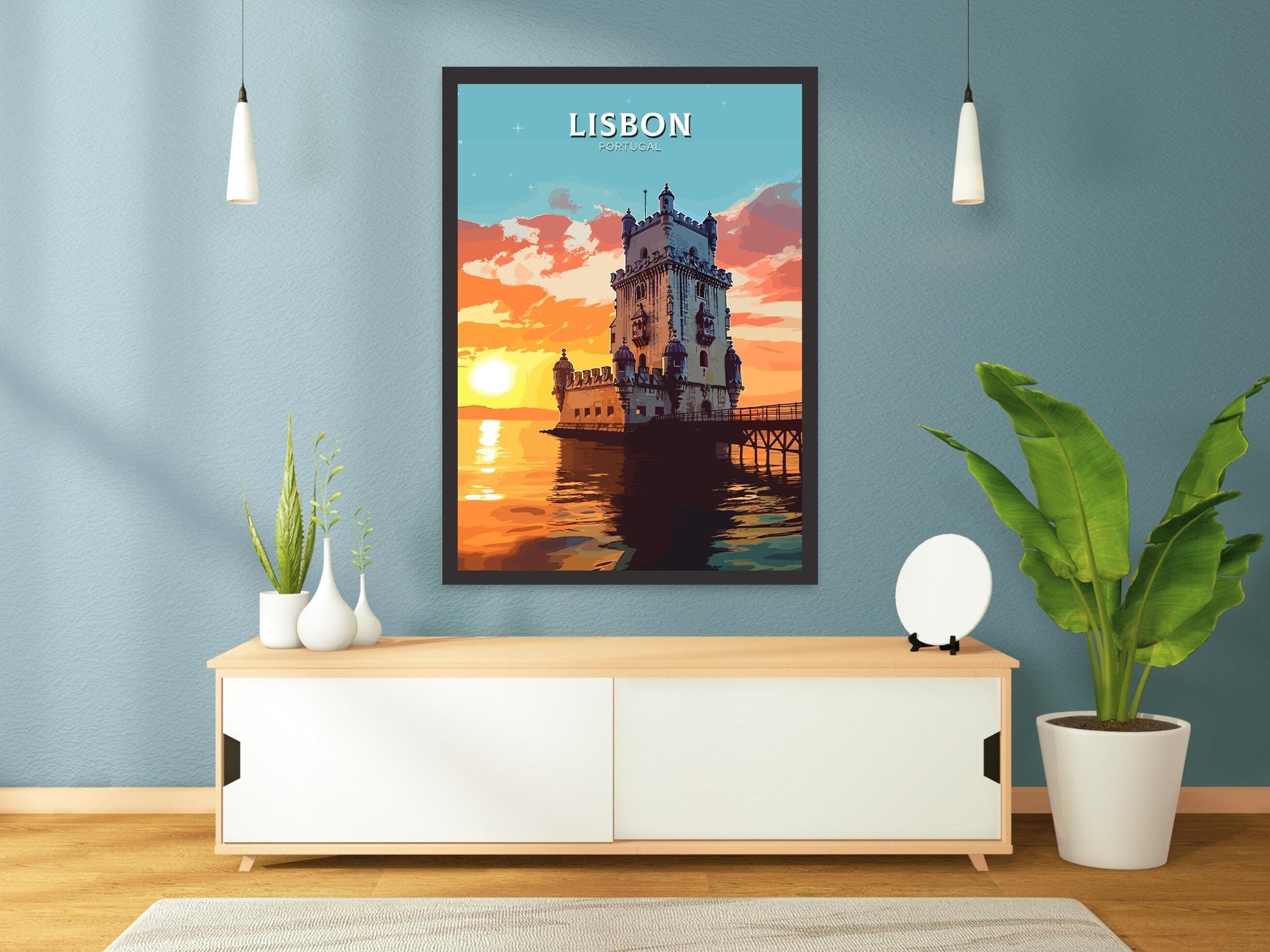 Lisbon Travel Print | Lisbon Travel Poster | Lisbon Illustration | Lisbon Wall Art | Portugal Print | Lisbon Painting | ID 271