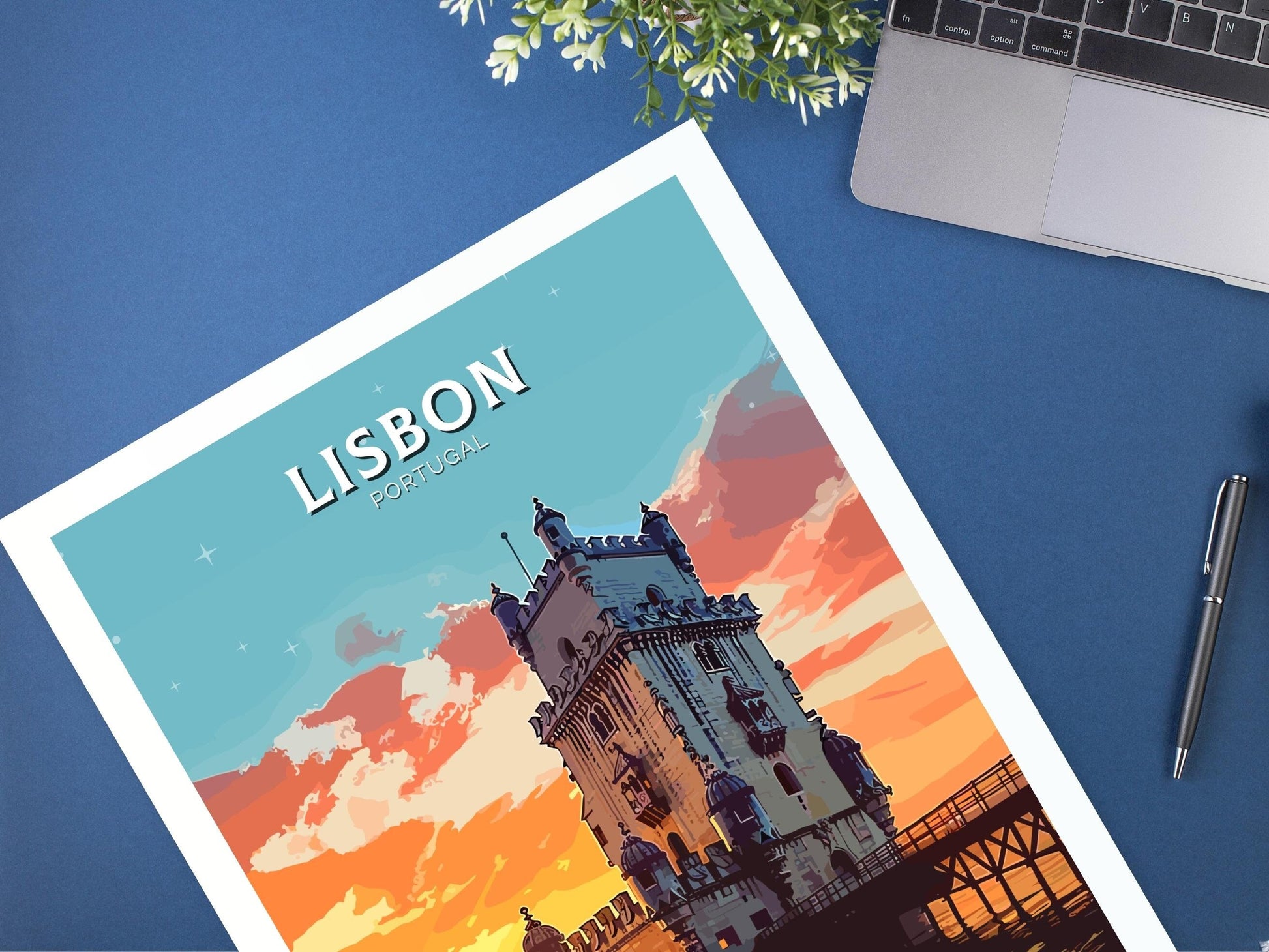 Lisbon Travel Print | Lisbon Travel Poster | Lisbon Illustration | Lisbon Wall Art | Portugal Print | Lisbon Painting | ID 271