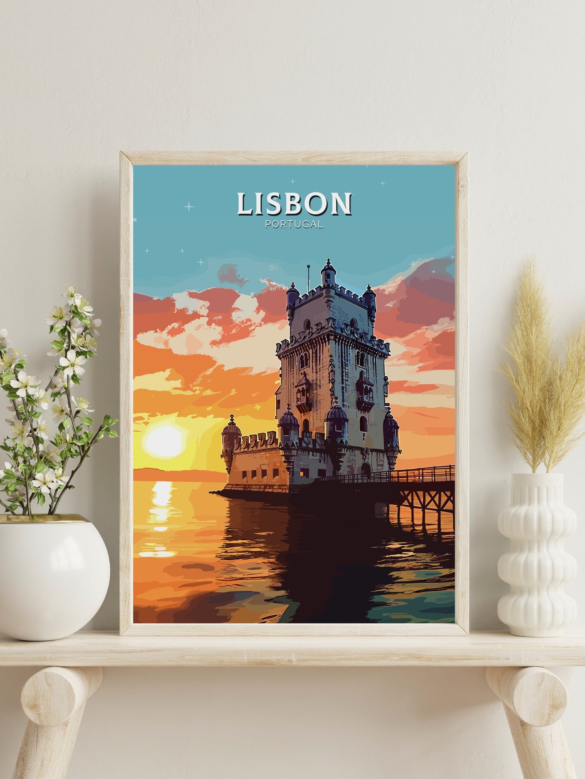 Lisbon Travel Print | Lisbon Travel Poster | Lisbon Illustration | Lisbon Wall Art | Portugal Print | Lisbon Painting | ID 271