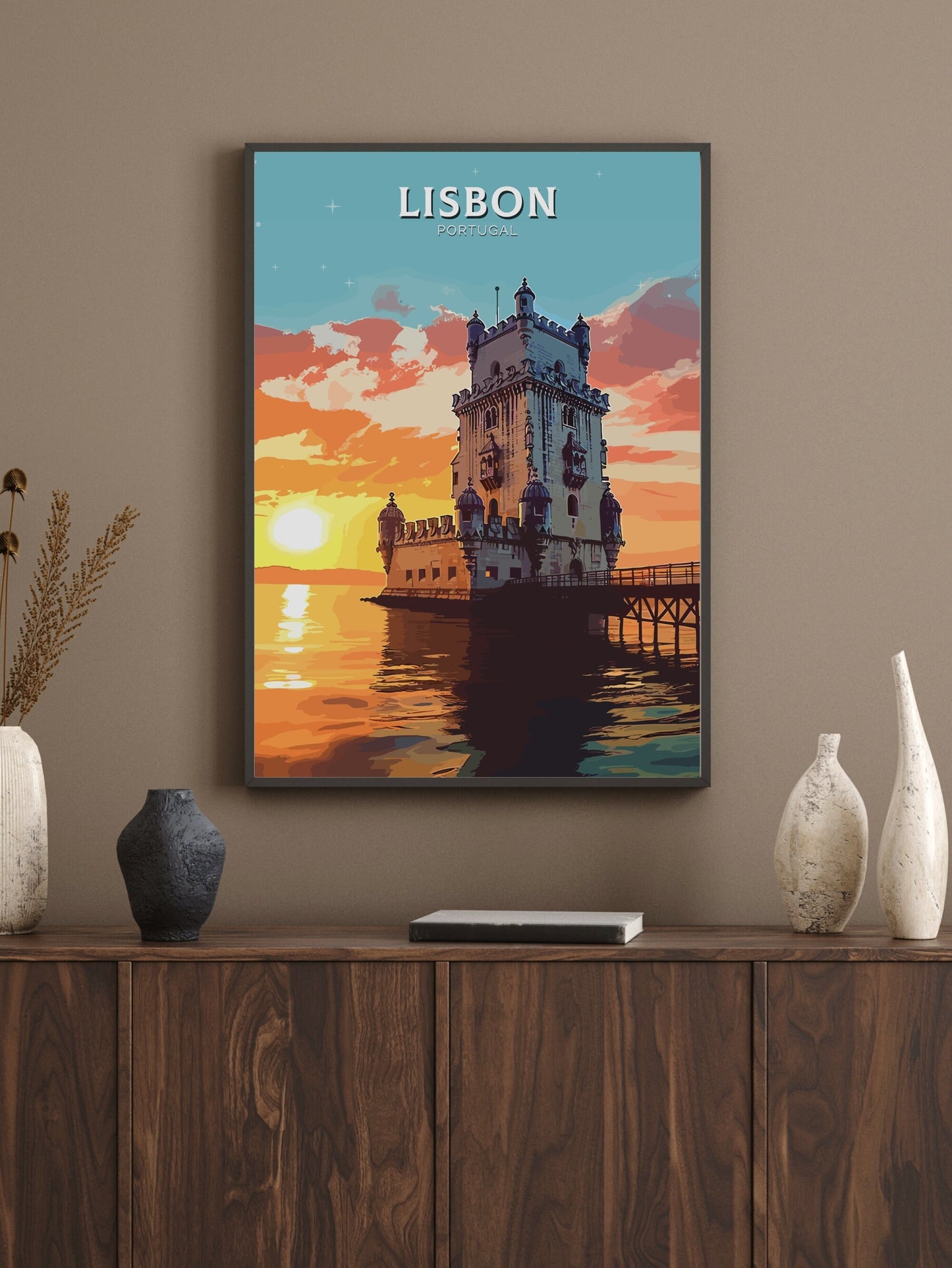 Lisbon Travel Print | Lisbon Travel Poster | Lisbon Illustration | Lisbon Wall Art | Portugal Print | Lisbon Painting | ID 271