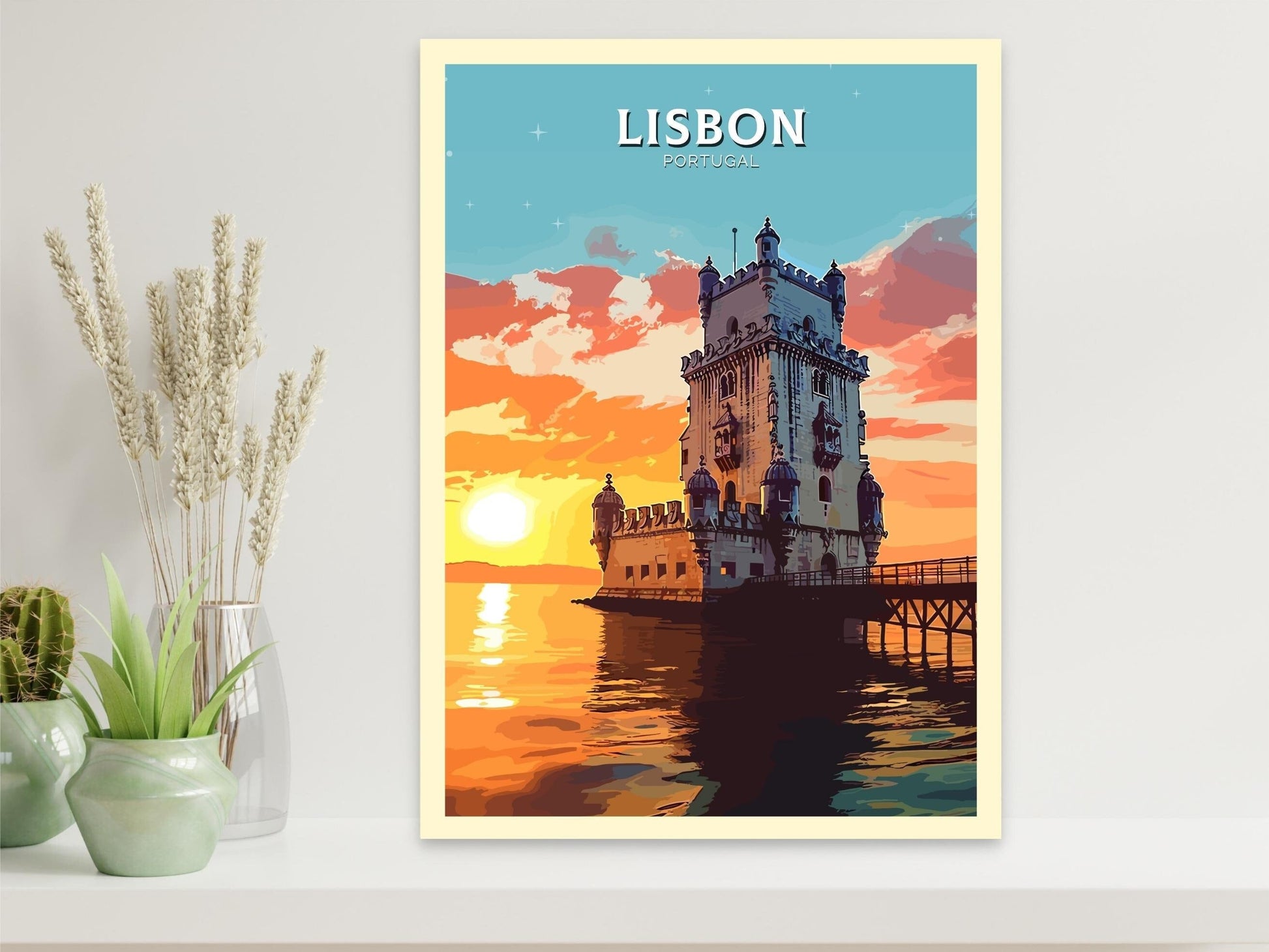 Lisbon Travel Print | Lisbon Travel Poster | Lisbon Illustration | Lisbon Wall Art | Portugal Print | Lisbon Painting | ID 271