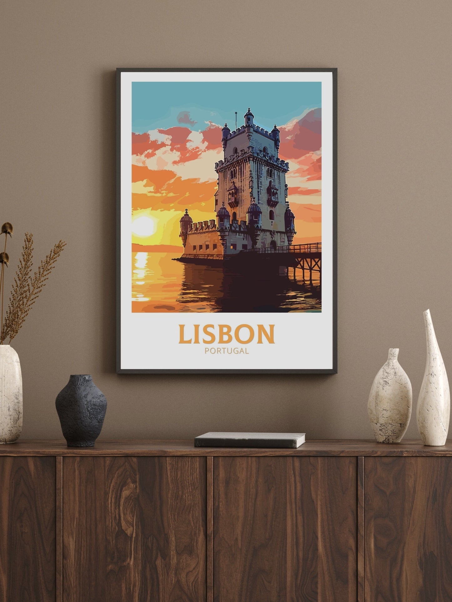 Lisbon Wall Art | Lisbon Travel Print | Lisbon Travel Poster | Lisbon Illustration | Portugal Print | Lisbon Painting | Belem Lisbon ID 272