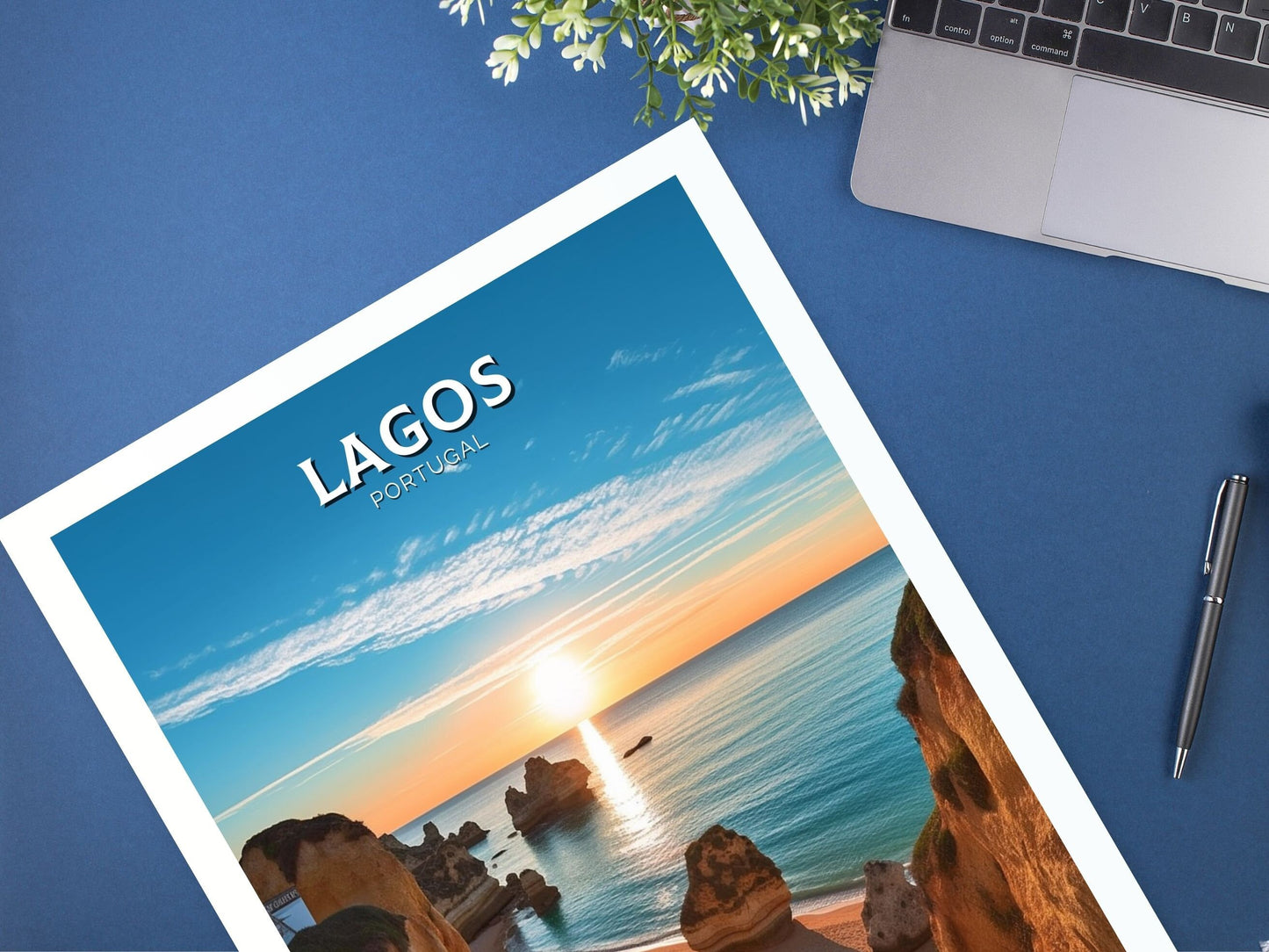 Lagos Travel Print | Lagos Travel Poster | Lagos Illustration | Lagos Wall Art | Portugal Print | Lagos Portugal Painting | ID 273