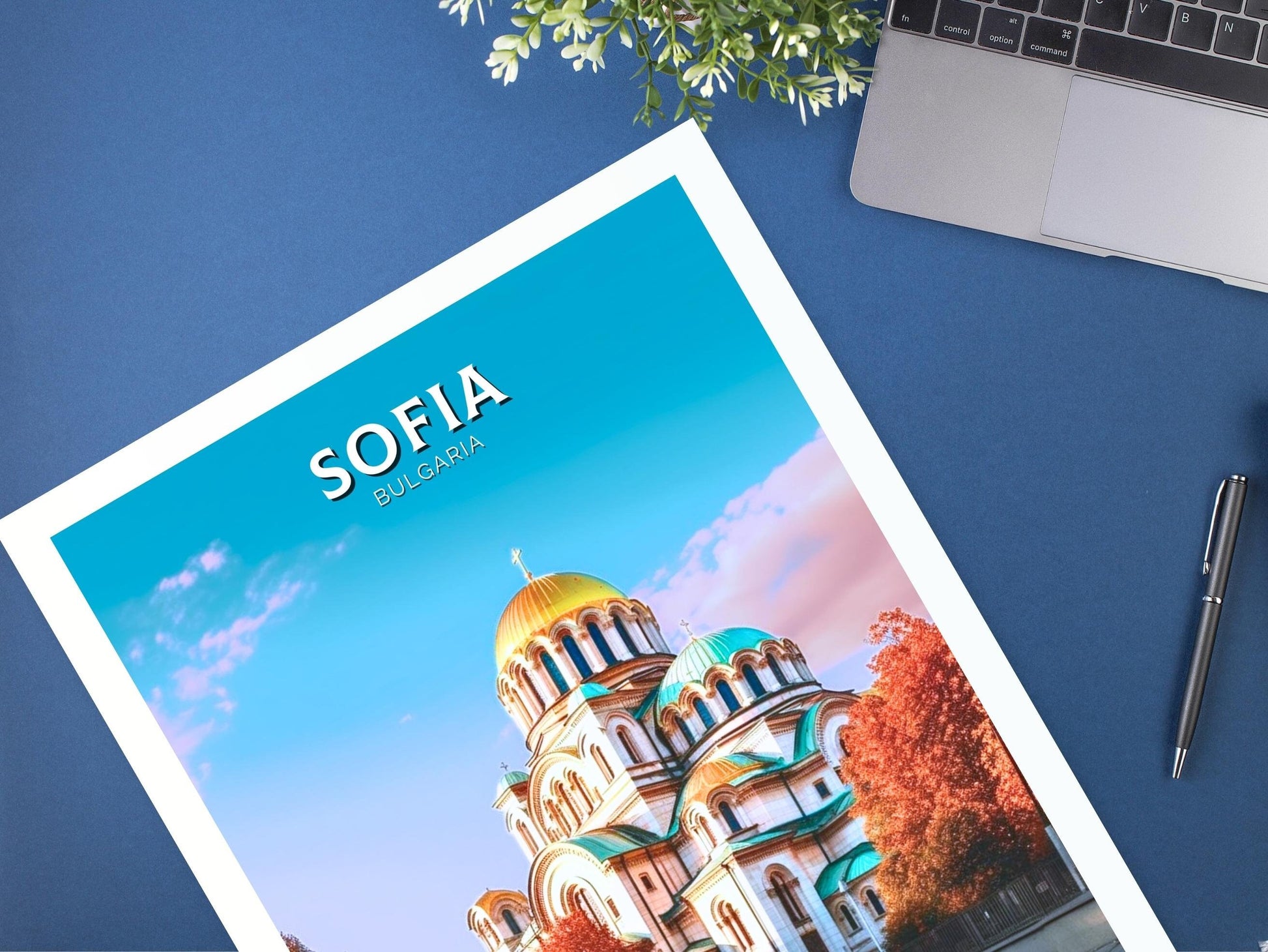 Sofia Travel Print | Sofia Illustration | Sofia Wall Art | Bulgaria Print | Sofia Travel Poster| Sofia Church Print | Alexandr Nevski ID 275