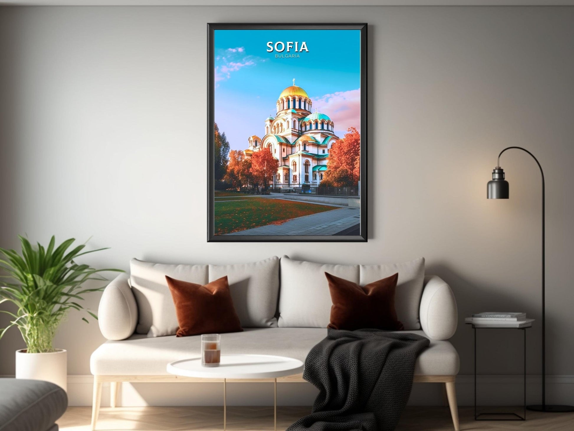 Sofia Travel Print | Sofia Illustration | Sofia Wall Art | Bulgaria Print | Sofia Travel Poster| Sofia Church Print | Alexandr Nevski ID 275