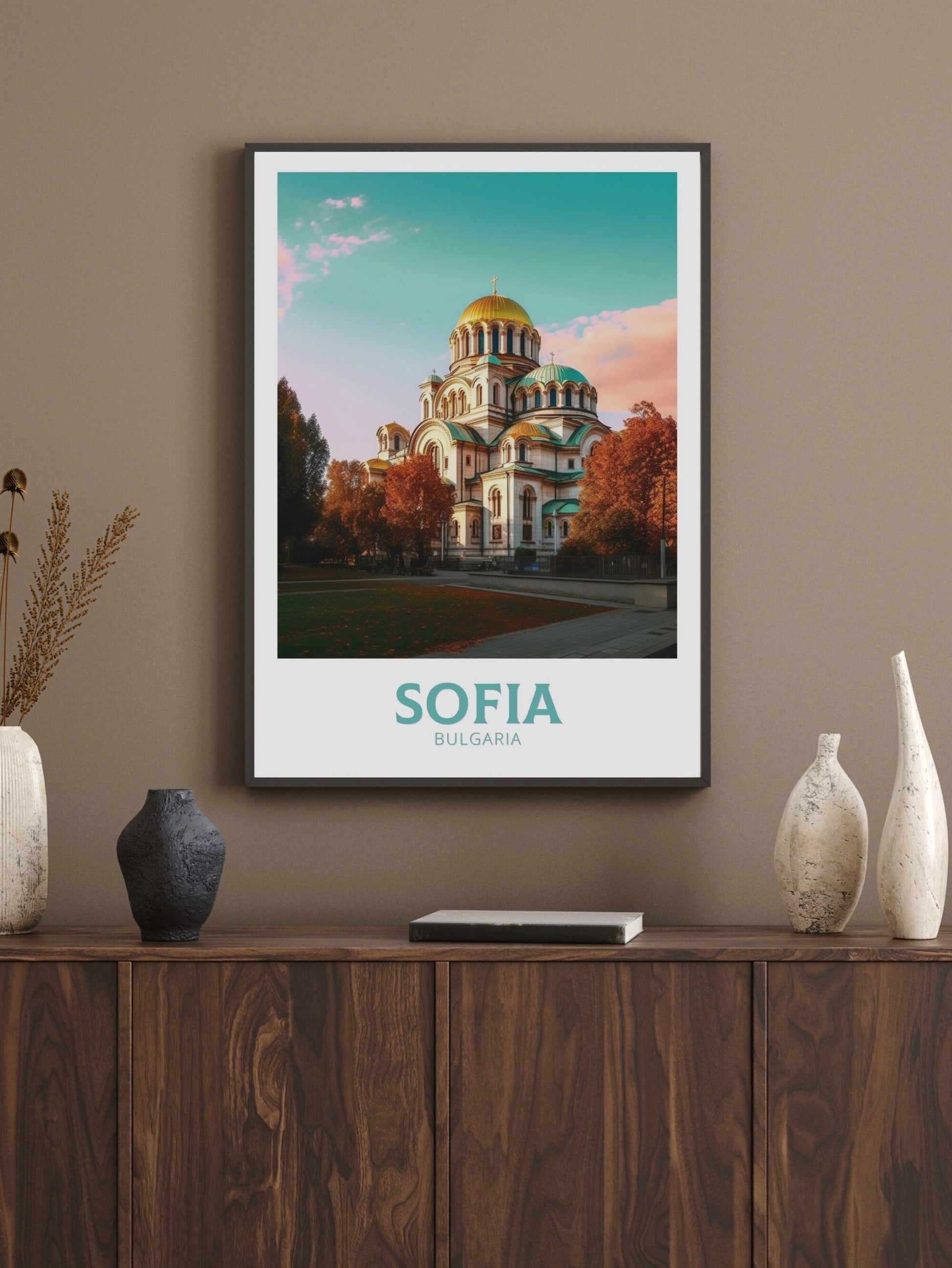 Sofia Travel Poster | Sofia Travel Print | Sofia Illustration | Sofia Wall Art | Bulgaria Travel Print | Sofia Church Print | ID 276