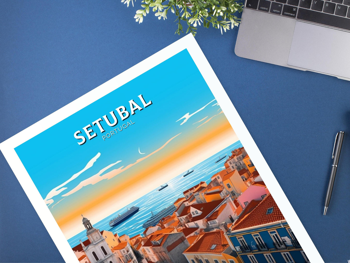 Setubal Portugal Travel Print | Setubal Illustration | Setubal Wall Art | Setubal Print | Setubal Print | Setubal Print Painting | ID 241