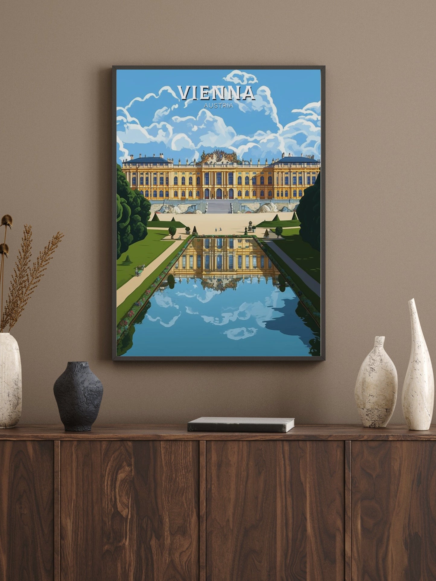 Vienna Travel Print | Vienna Poster | Vienna Wall Art | Vienna Illustration | Vienna Austria Print | Vienna Home Decor | Schönbrunn ID 248