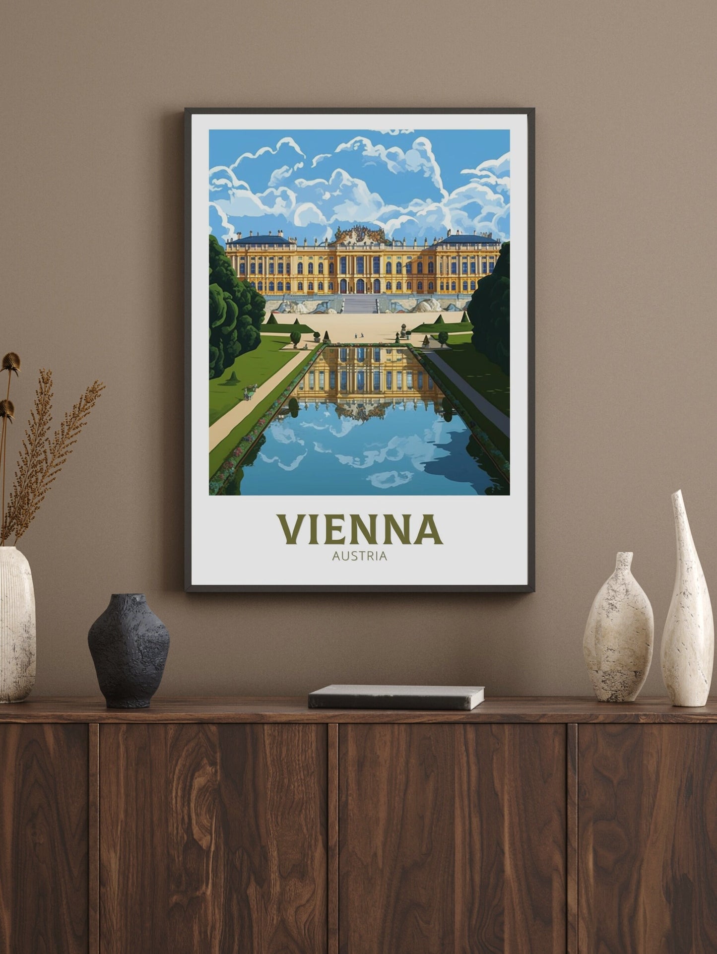 Vienna Austria Travel Print | Vienna Art | Vienna Poster | Vienna Wall Art | Vienna Illustration | Vienna Home Decor | Schönbrunn ID 249