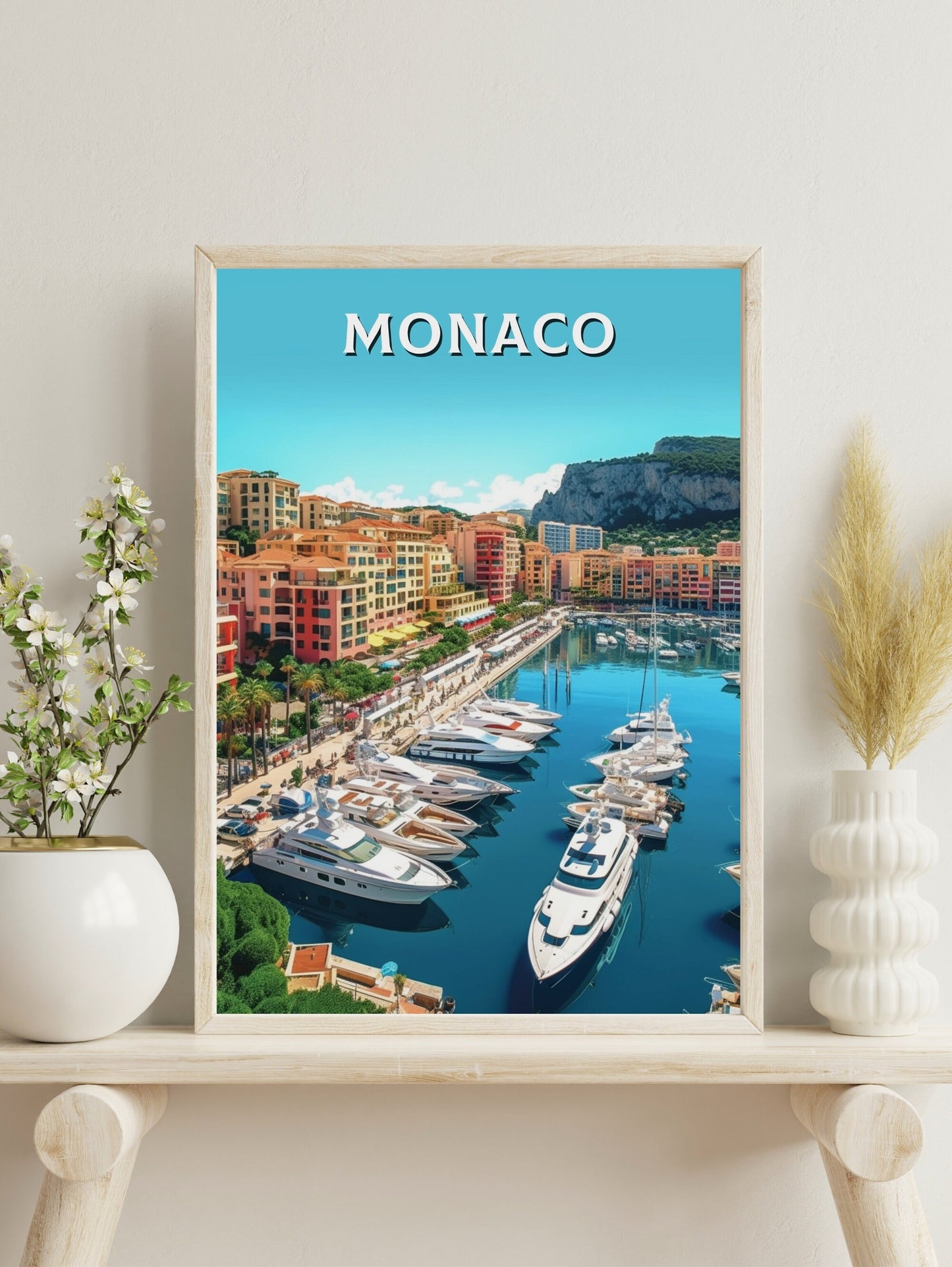 Monaco Travel Print | Monaco Art | Monaco Poster | Monaco Wall Art | Monaco Illustration | Monaco Home Decor | Monaco Artwork | ID 281