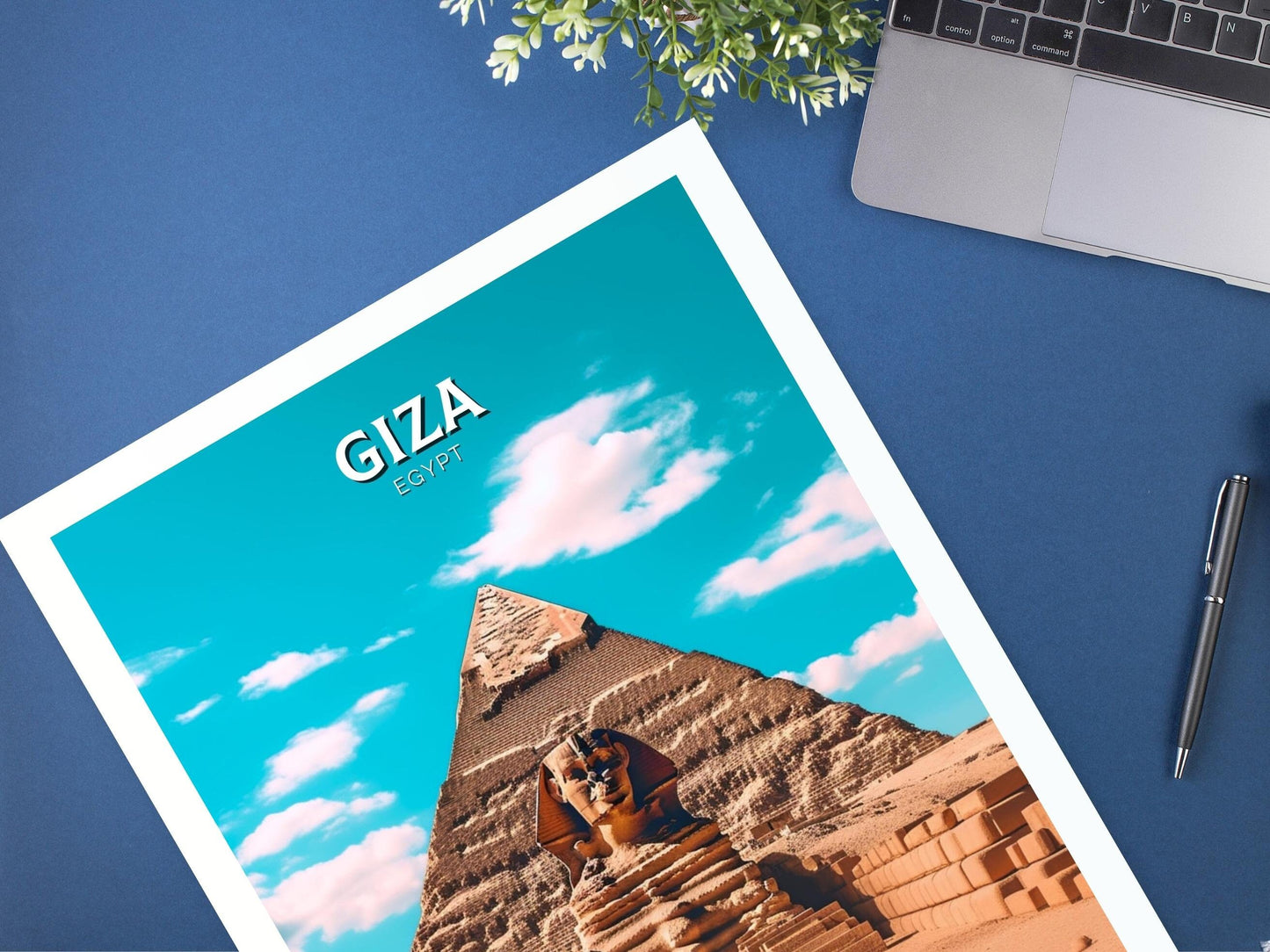 Giza Travel Print | Giza Illustration | Giza Wall Art | Giza Print | Egypt Print | Egypt Home Decor | Giza Poster | Travel gift | ID 012