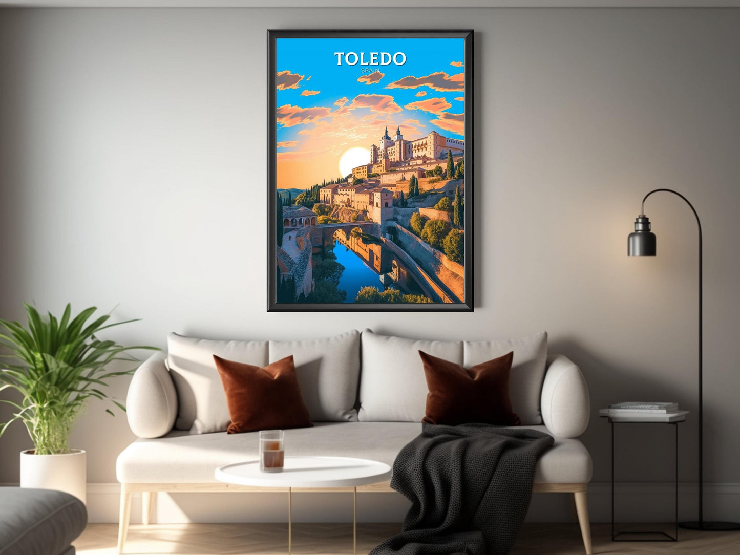 Toledo Travel Print | Toledo Illustration | Toledo Wall Art | Spain Print | Toledo Print | Toledo Spain Painting | Toledo Design | ID 287