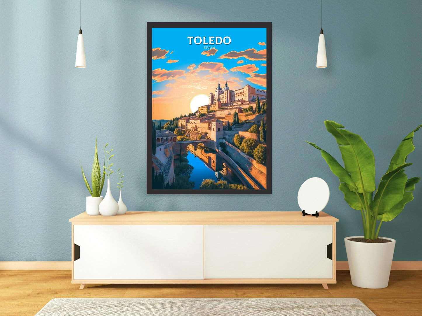 Toledo Travel Print | Toledo Illustration | Toledo Wall Art | Spain Print | Toledo Print | Toledo Spain Painting | Toledo Design | ID 287