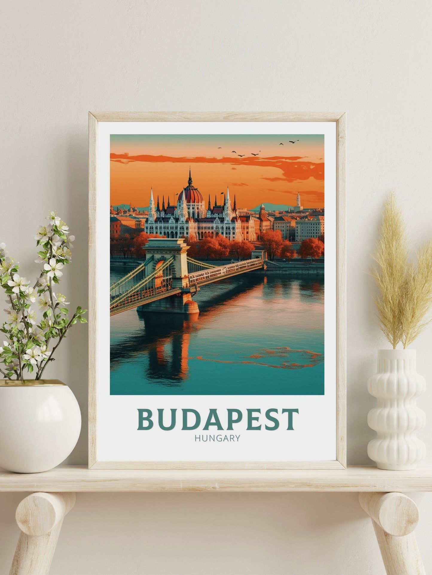 Budapest Print | Budapest Poster| Budapest Wall Art | Budapest Poster | Hungary Illustration | Budapest Home Decor | ID 294