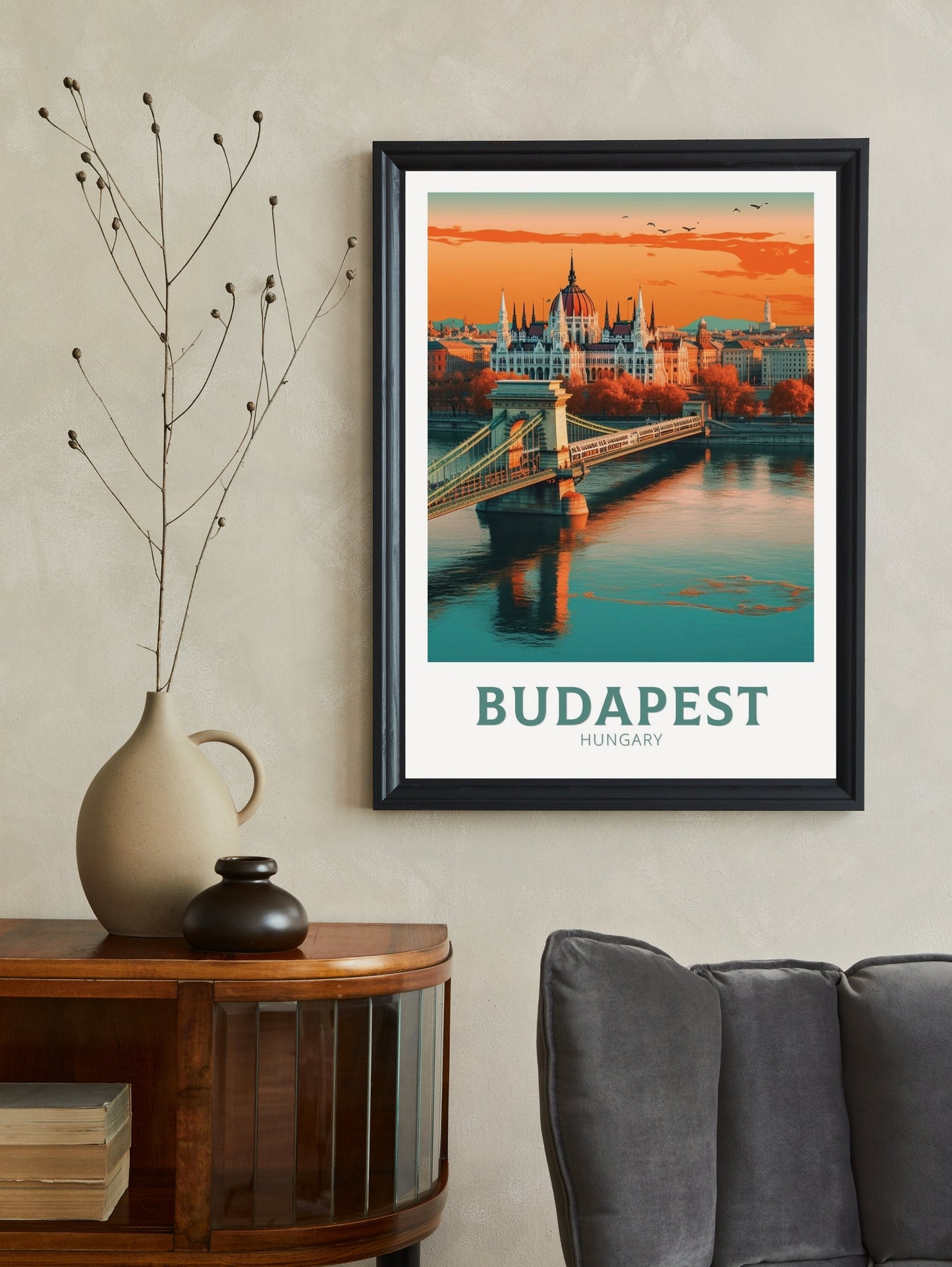 Budapest Print | Budapest Poster| Budapest Wall Art | Budapest Poster | Hungary Illustration | Budapest Home Decor | ID 294