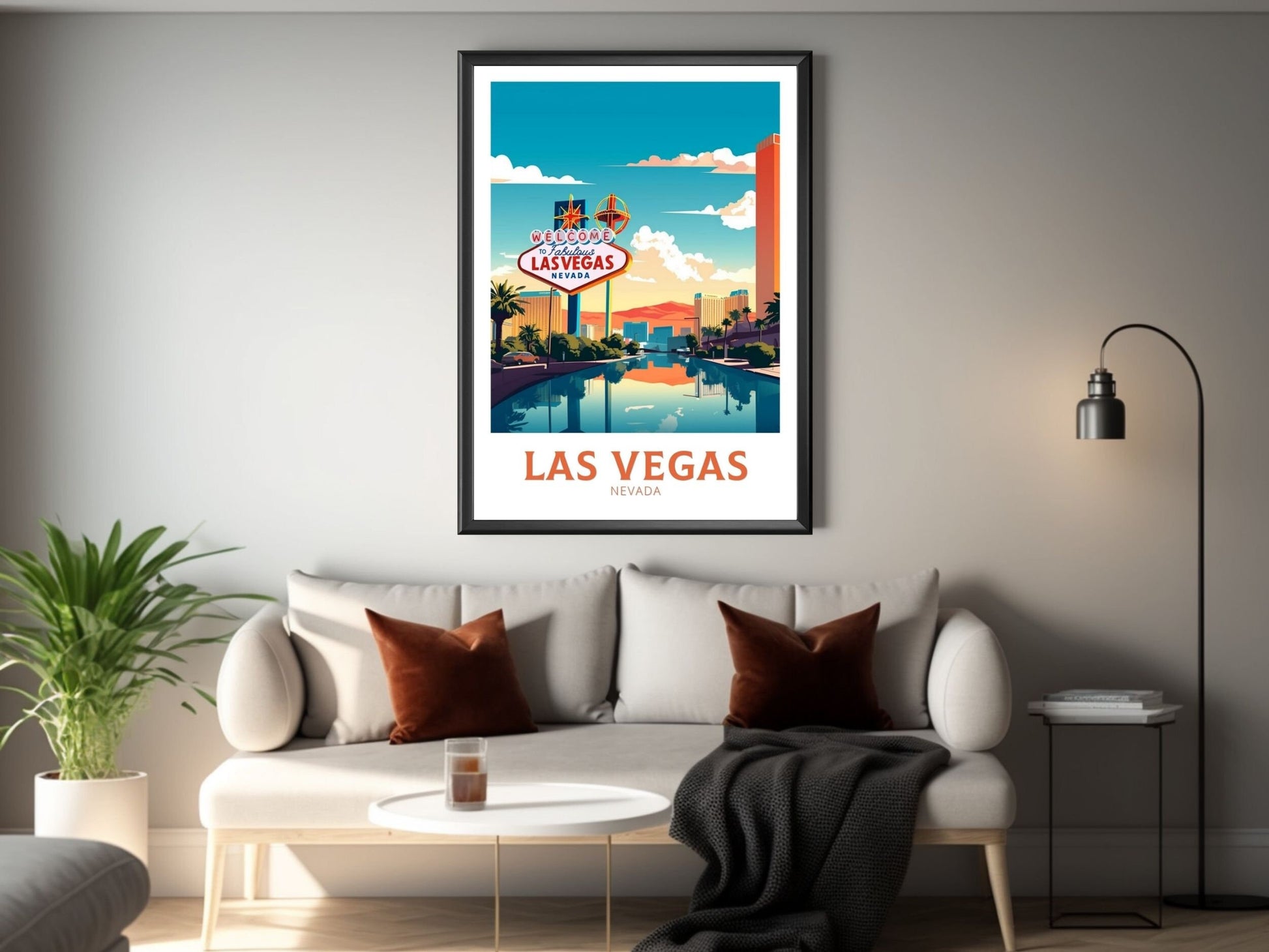 Las Vegas Travel Print | Las Vegas Wall Art | Las Vegas Poster | Las Vegas Illustration | Las Vegas USA Print | Travel Gift Vegas | ID 304