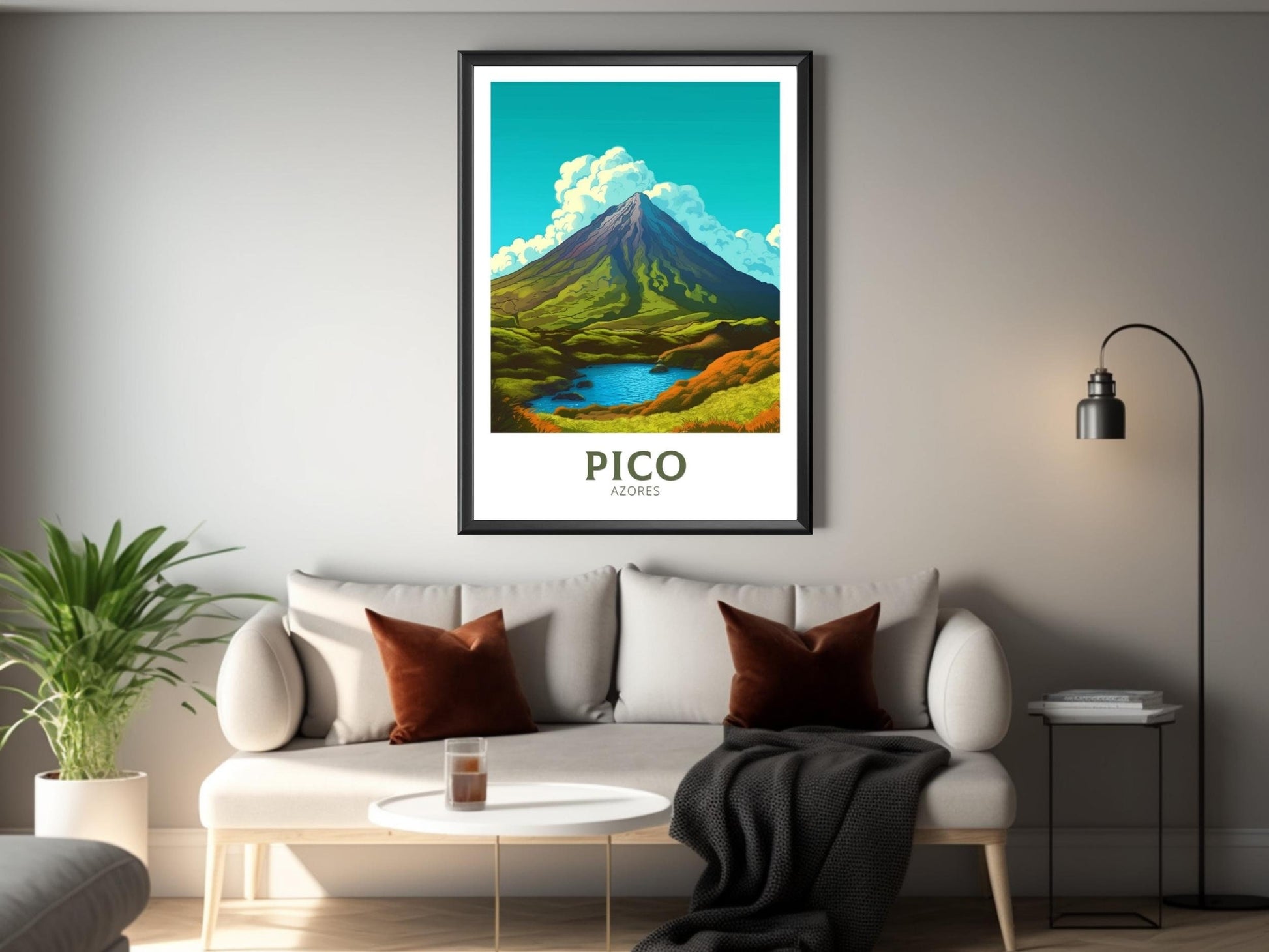 Pico Azores Travel Print | Pico Azores Travel Poster | Pico Azores Illustration | Pico Azores Wall Art | Portugal Print | ID 314