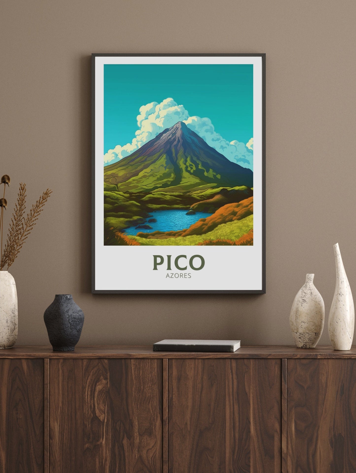 Pico Azores Travel Print | Pico Azores Travel Poster | Pico Azores Illustration | Pico Azores Wall Art | Portugal Print | ID 314