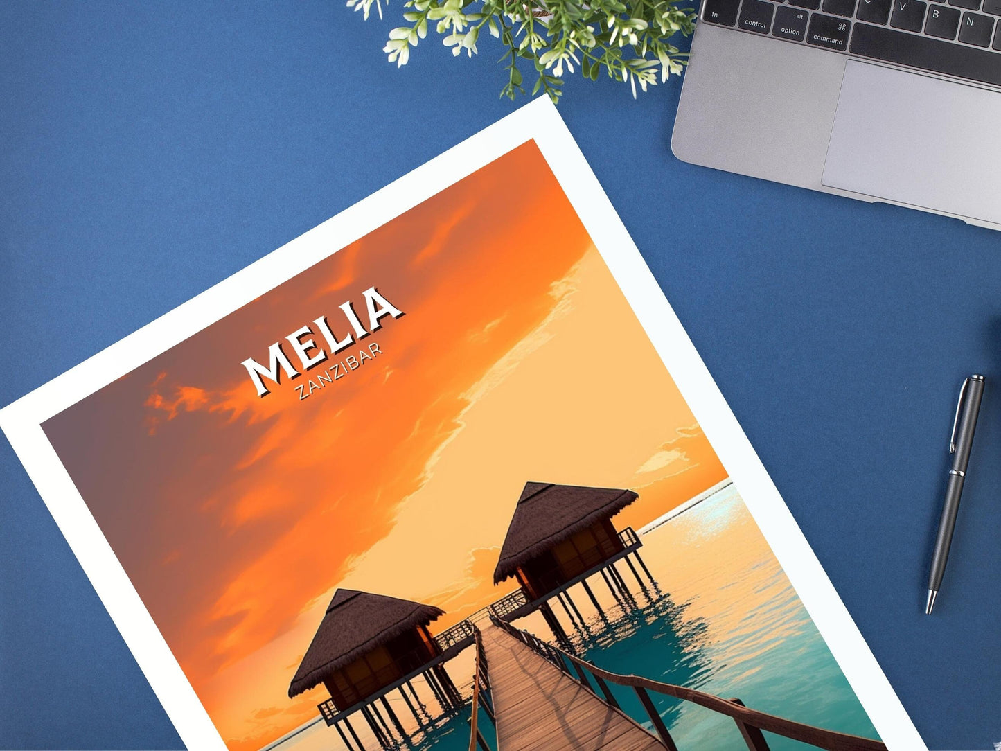 Melia Zanzibar Travel Poster | Melia Zanzibar Travel Print | Zanzibar Wall Art | Africa Poster | Tanzania Travel Print | Melia Art | ID 315