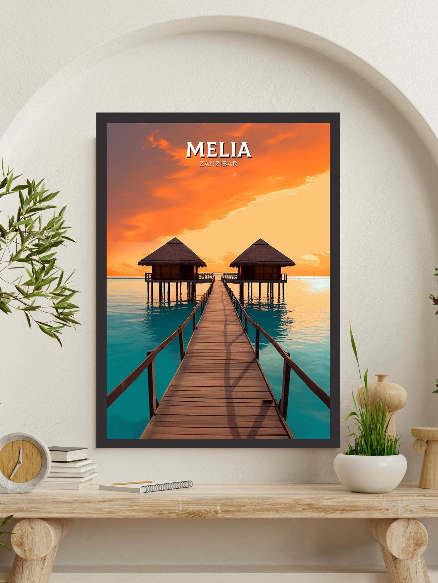 Melia Zanzibar Travel Poster | Melia Zanzibar Travel Print | Zanzibar Wall Art | Africa Poster | Tanzania Travel Print | Melia Art | ID 315