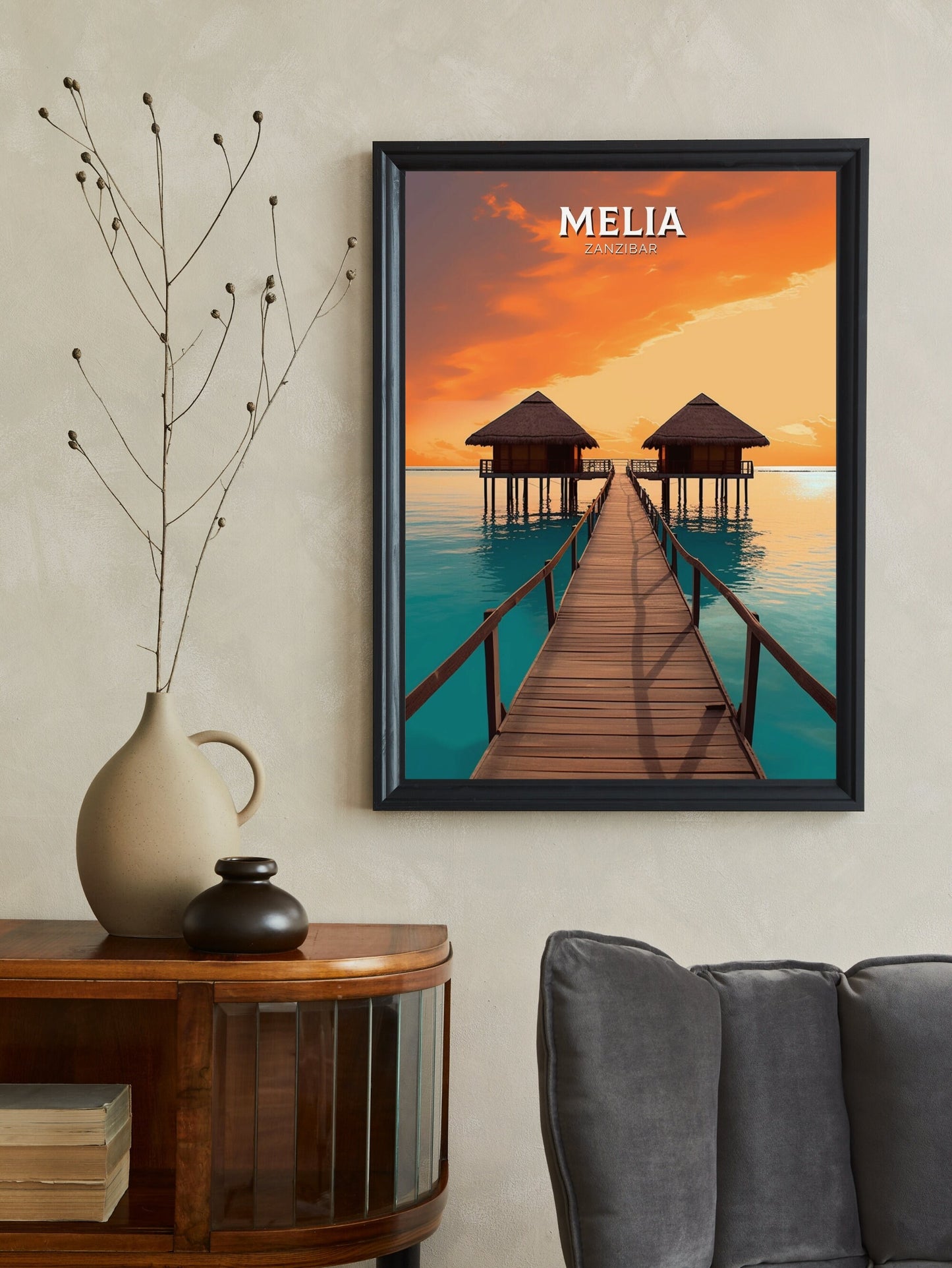 Melia Zanzibar Travel Poster | Melia Zanzibar Travel Print | Zanzibar Wall Art | Africa Poster | Tanzania Travel Print | Melia Art | ID 315