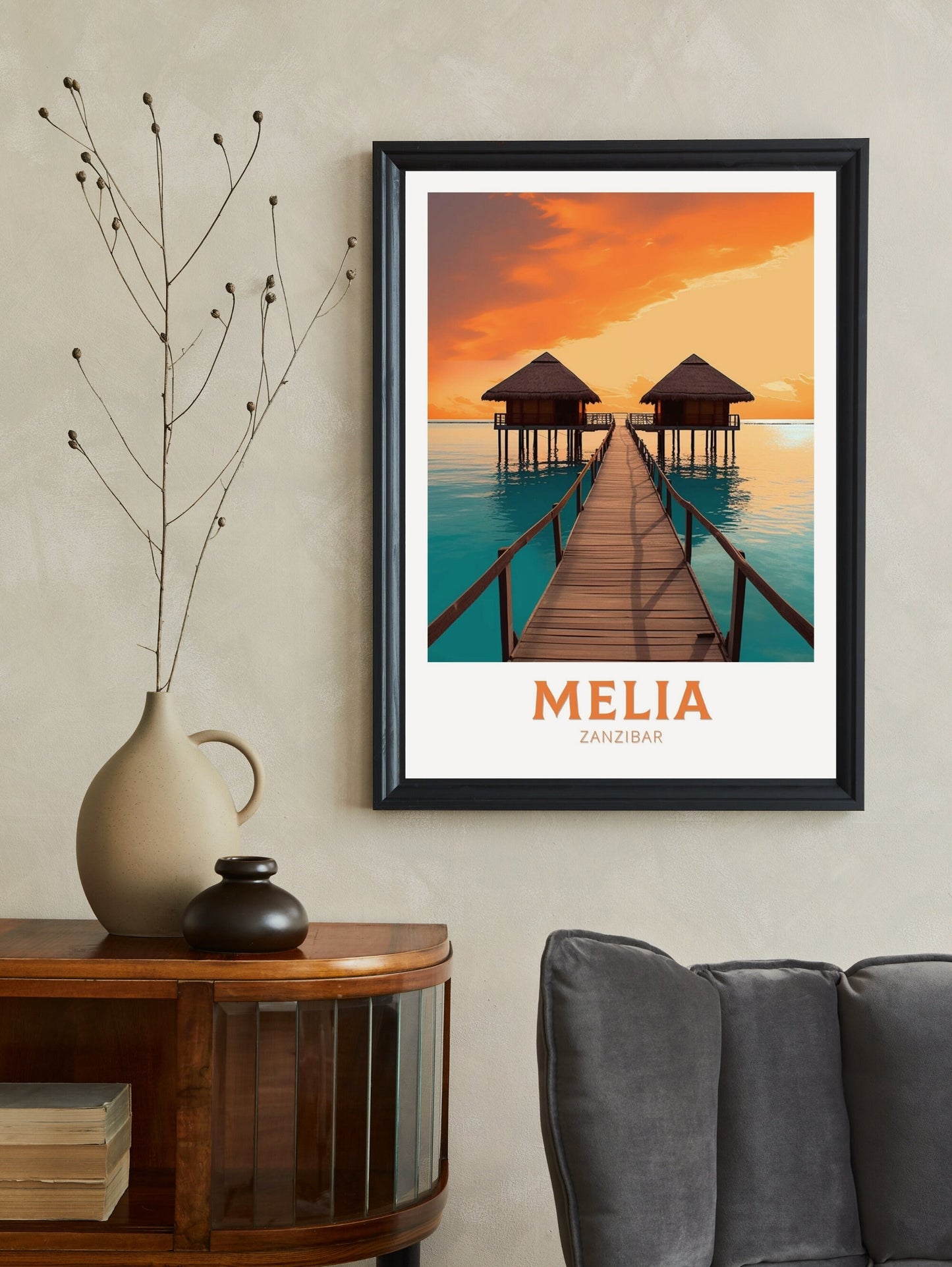 Melia Zanzibar Travel Print | Melia Zanzibar Travel Poster | Zanzibar Wall Art | Africa Poster | Tanzania Travel Print | Melia Art | ID 316