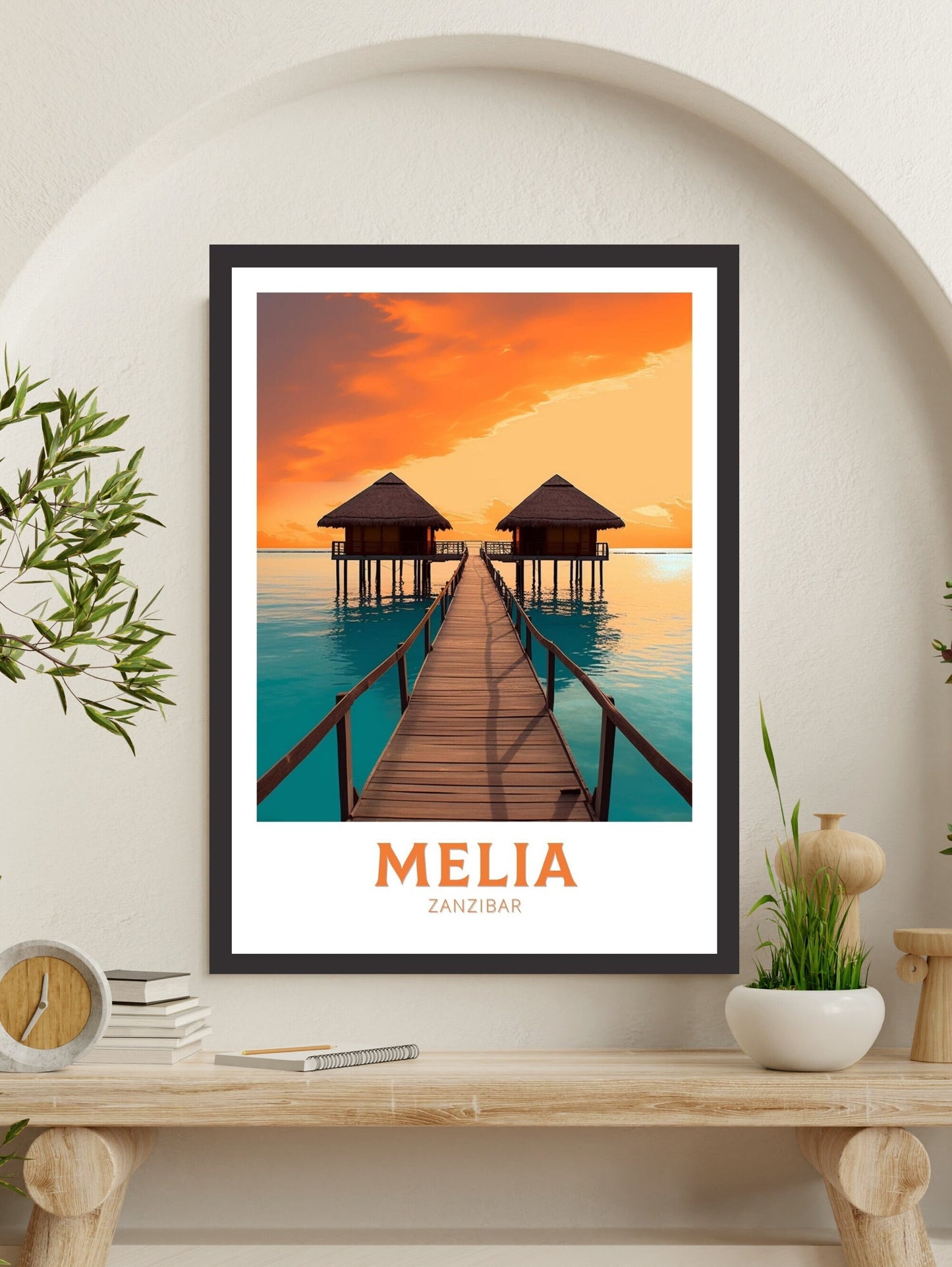 Melia Zanzibar Travel Print | Melia Zanzibar Travel Poster | Zanzibar Wall Art | Africa Poster | Tanzania Travel Print | Melia Art | ID 316