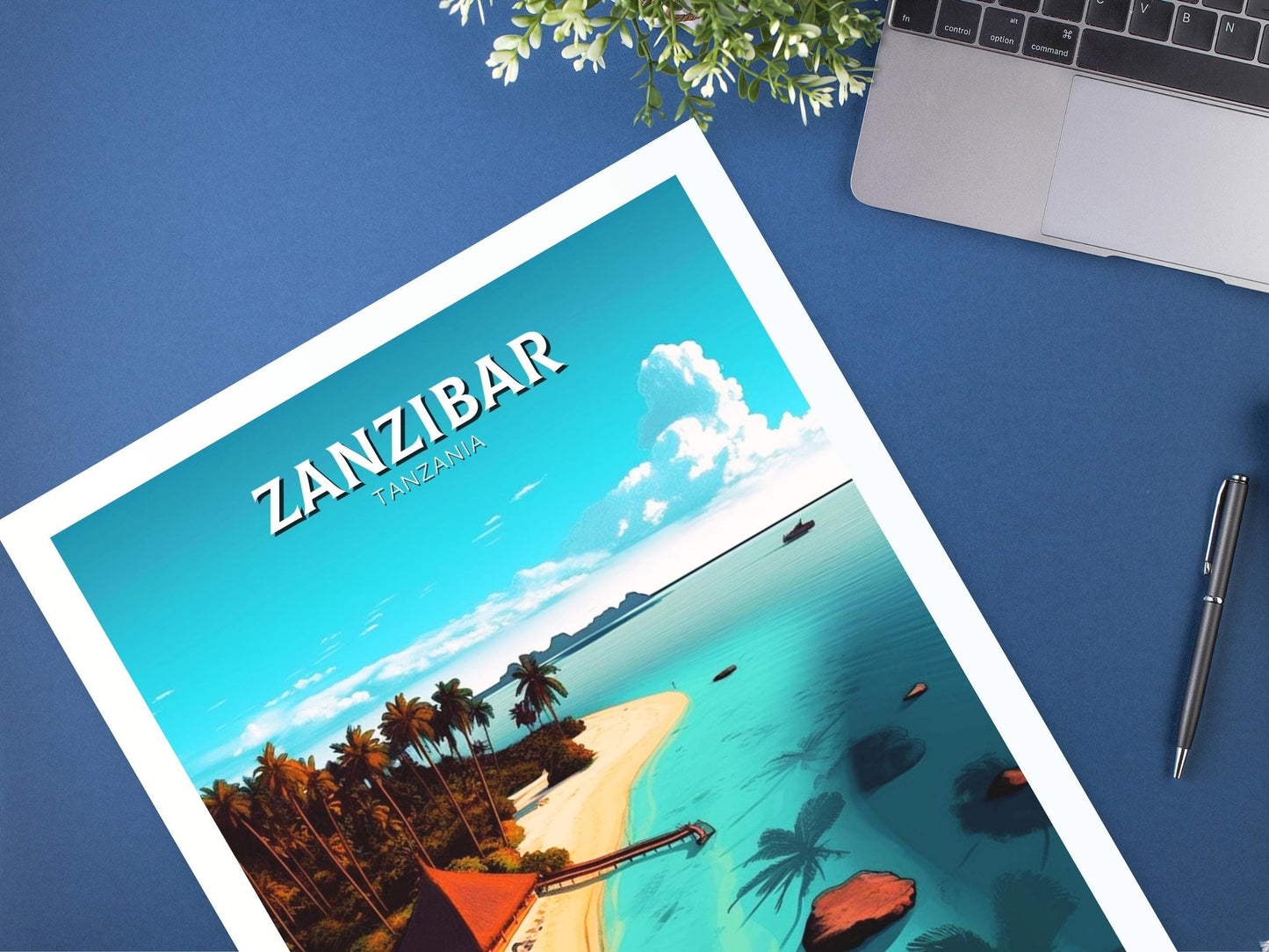 Zanzibar Travel Poster | Zanzibar Travel Print | Zanzibar Wall Art | Africa Poster | Tanzania Travel Print | Zanzibar Art | ID 317