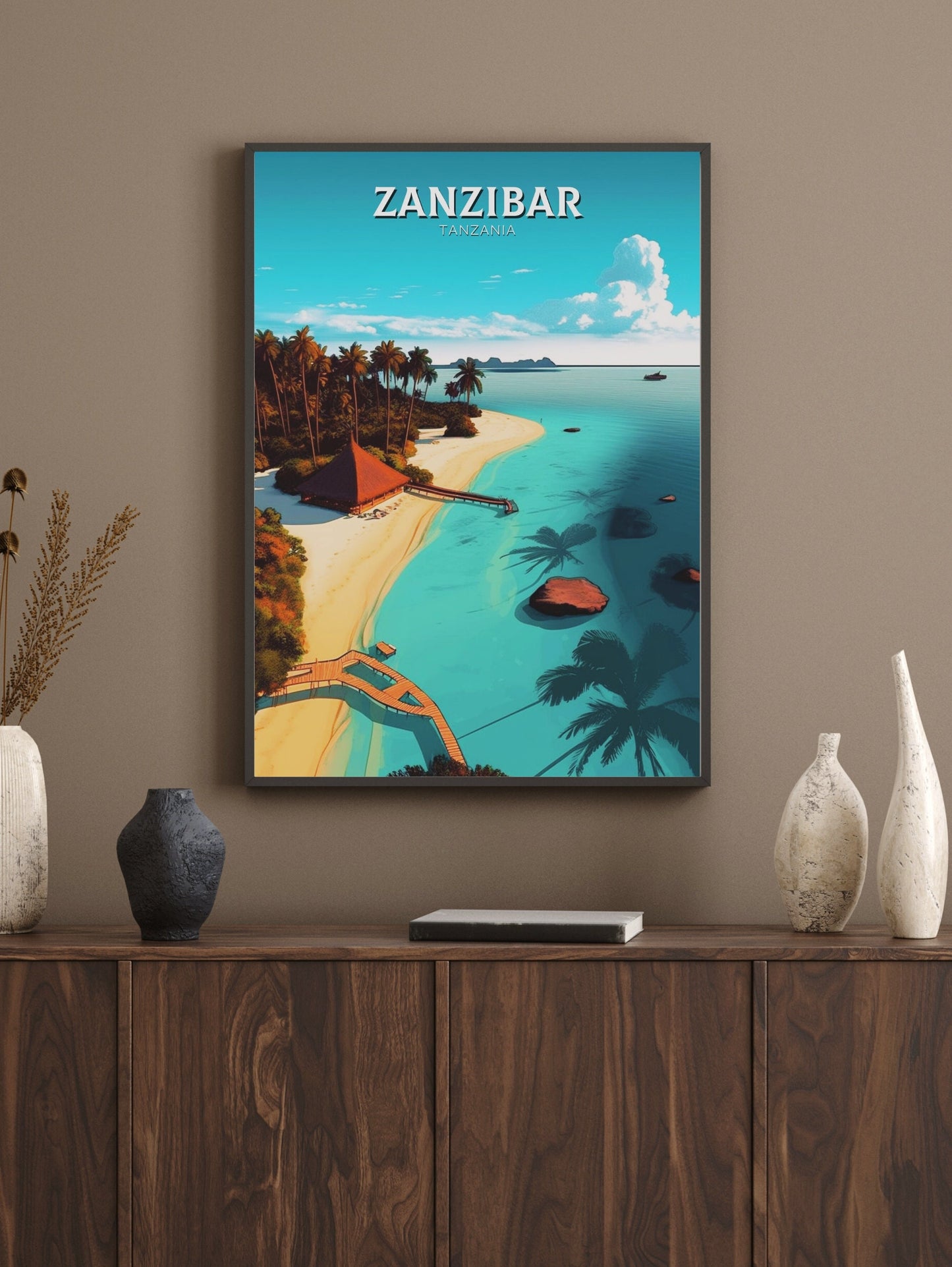 Zanzibar Travel Poster | Zanzibar Travel Print | Zanzibar Wall Art | Africa Poster | Tanzania Travel Print | Zanzibar Art | ID 317