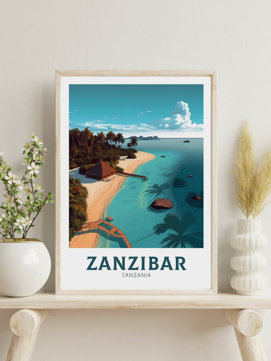 Zanzibar Travel Print | Zanzibar Wall Art | Zanzibar Travel Poster | Africa Poster | Tanzania Travel Print | Zanzibar Art | ID 318