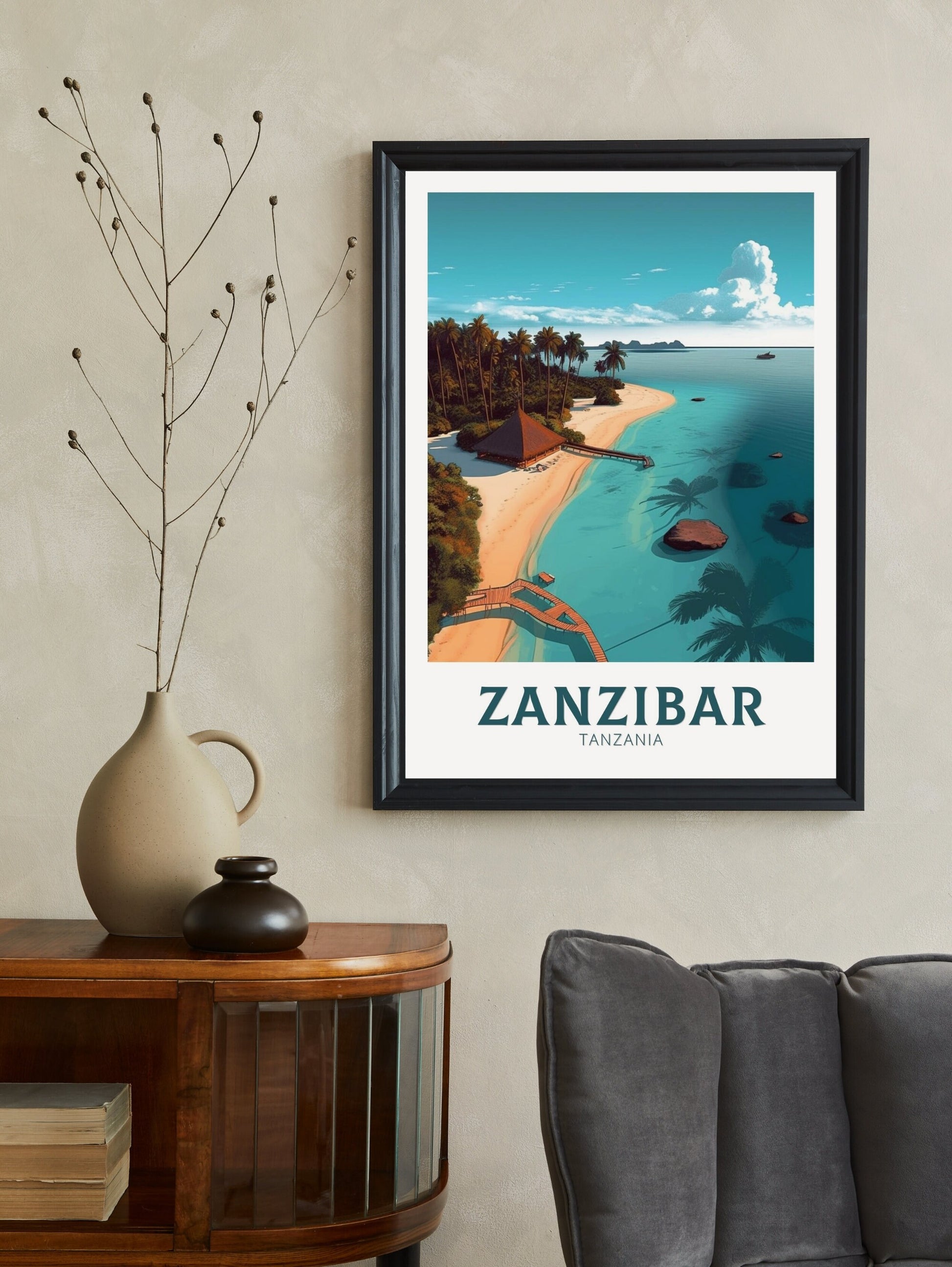 Zanzibar Travel Print | Zanzibar Wall Art | Zanzibar Travel Poster | Africa Poster | Tanzania Travel Print | Zanzibar Art | ID 318