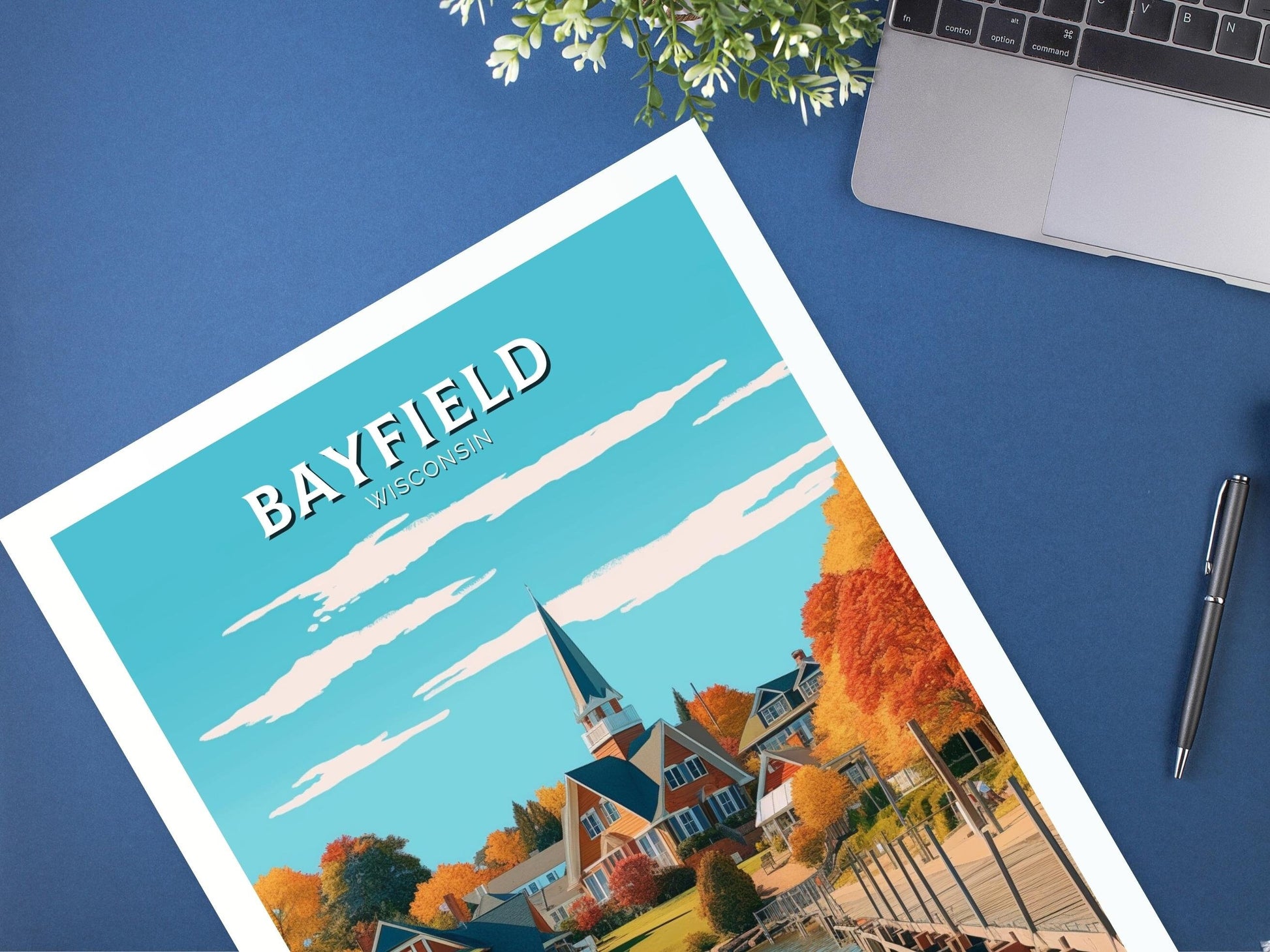 Bayfield Wisconsin Travel Print | Bayfield Wisconsin Poster | Bayfield Wisconsin Illustration | Bayfield Wisconsin Wall Art | ID 323