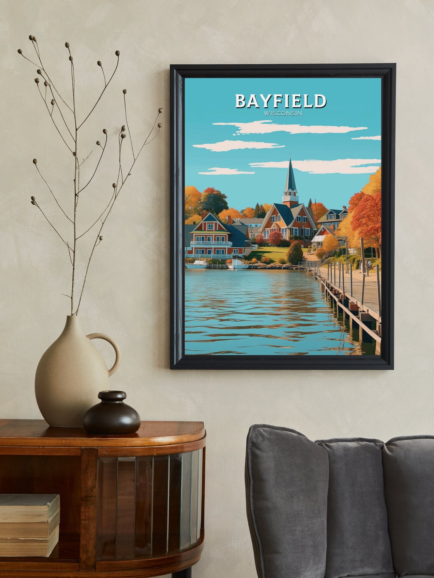 Bayfield Wisconsin Travel Print | Bayfield Wisconsin Poster | Bayfield Wisconsin Illustration | Bayfield Wisconsin Wall Art | ID 323